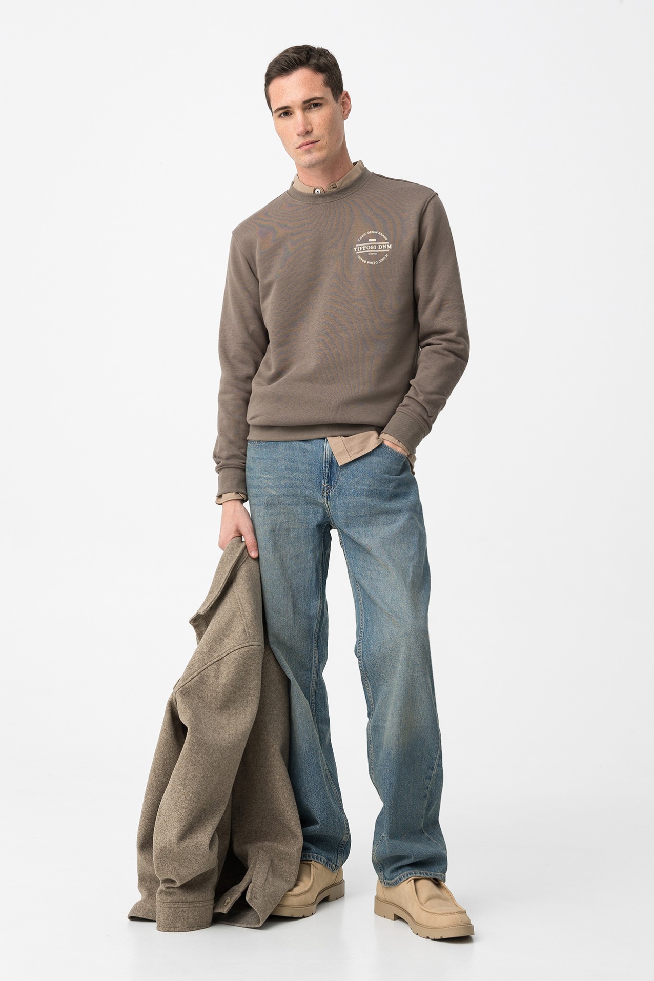 Sweatshirt Castanho Casual