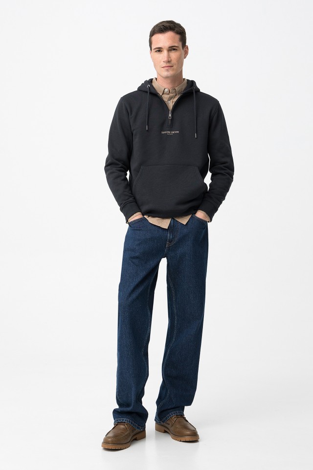 Hoodie Azul Marinho Escuro