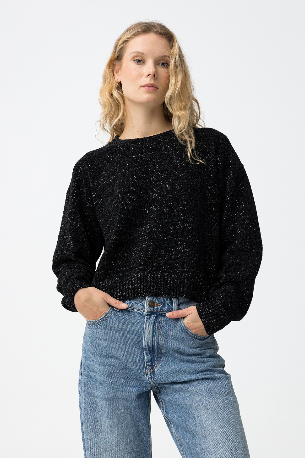 Camisola Tricotada Relaxed Preta