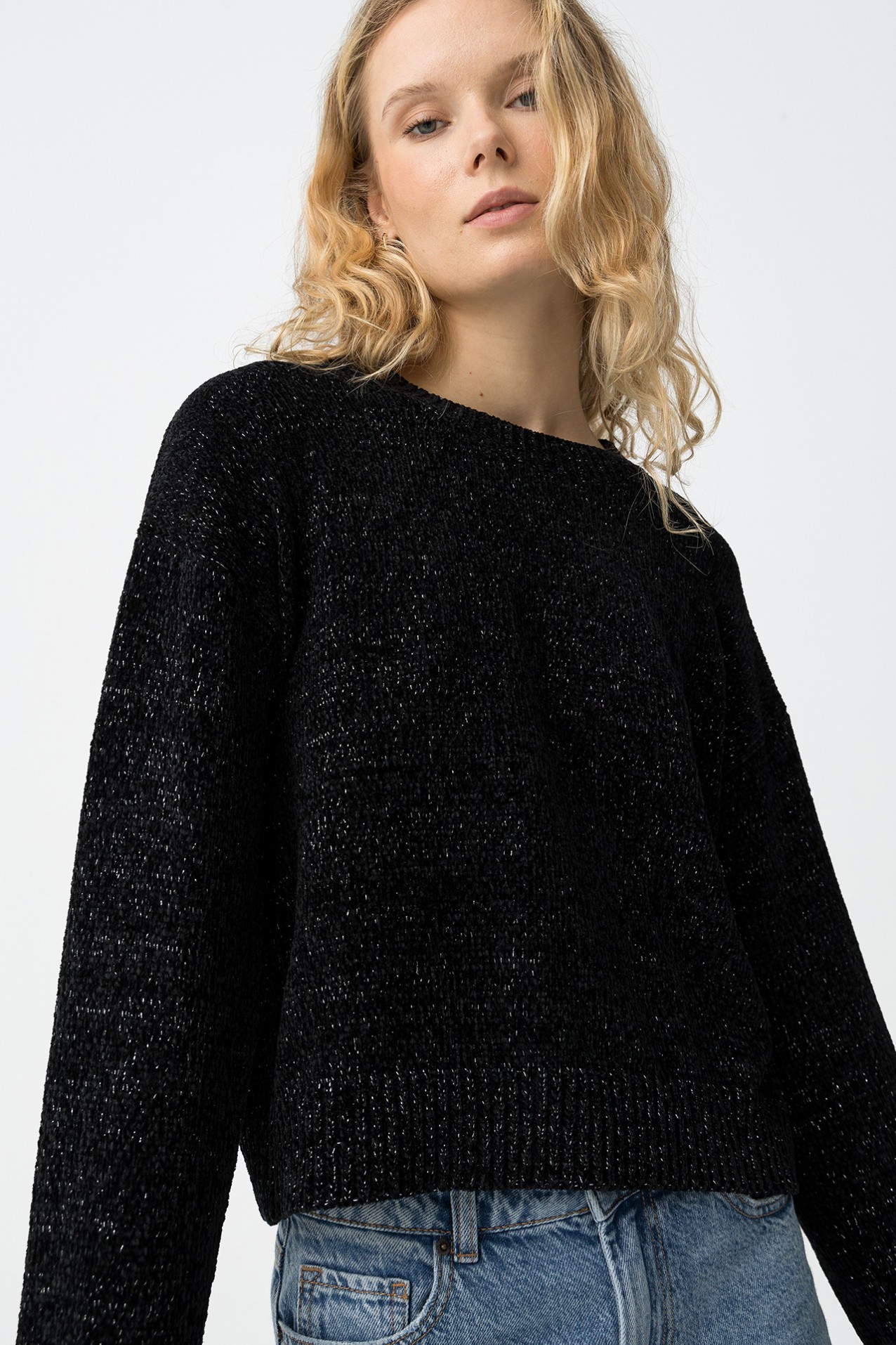 Camisola Tricotada Relaxed Preta