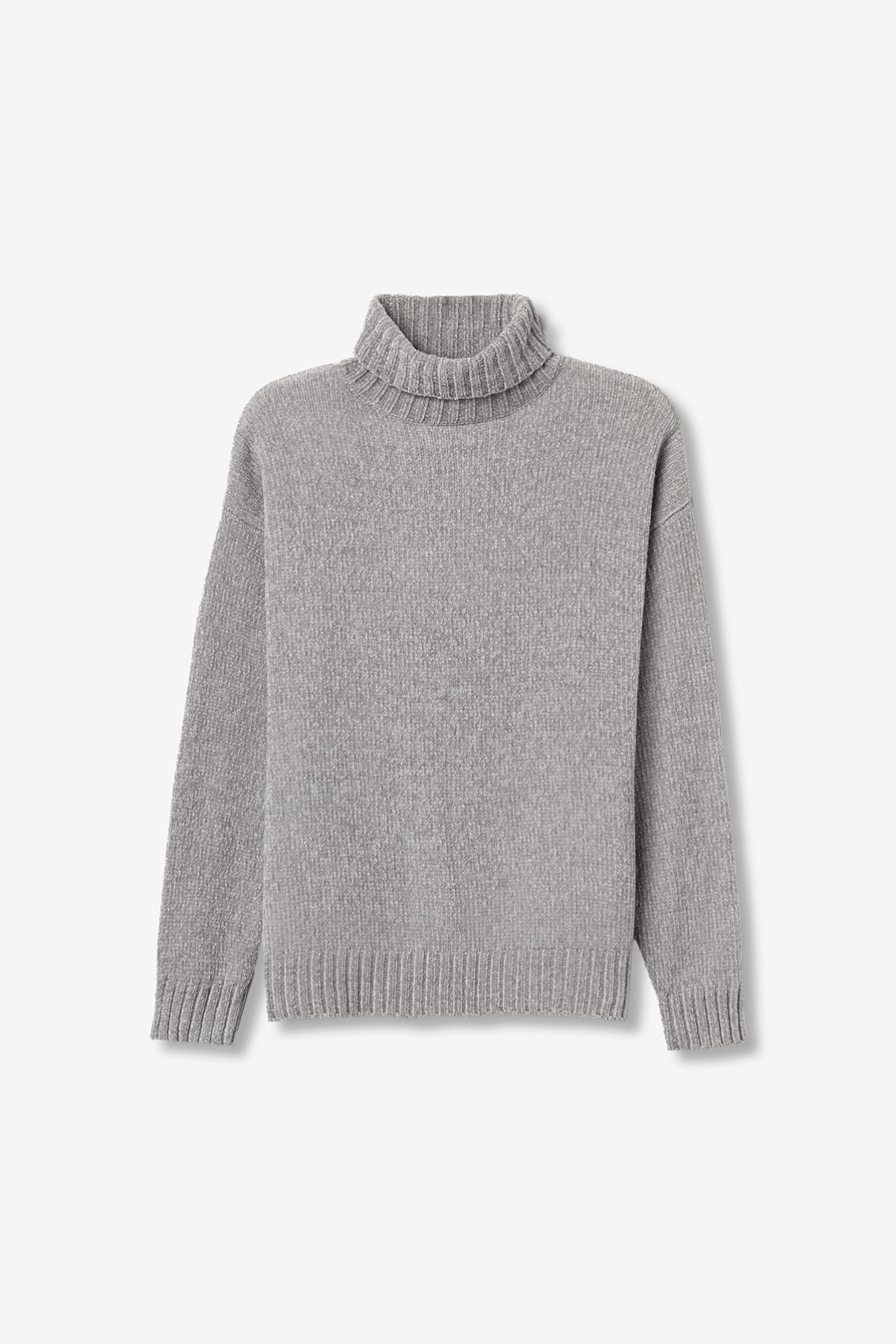 Grey Melange Knit Sweater