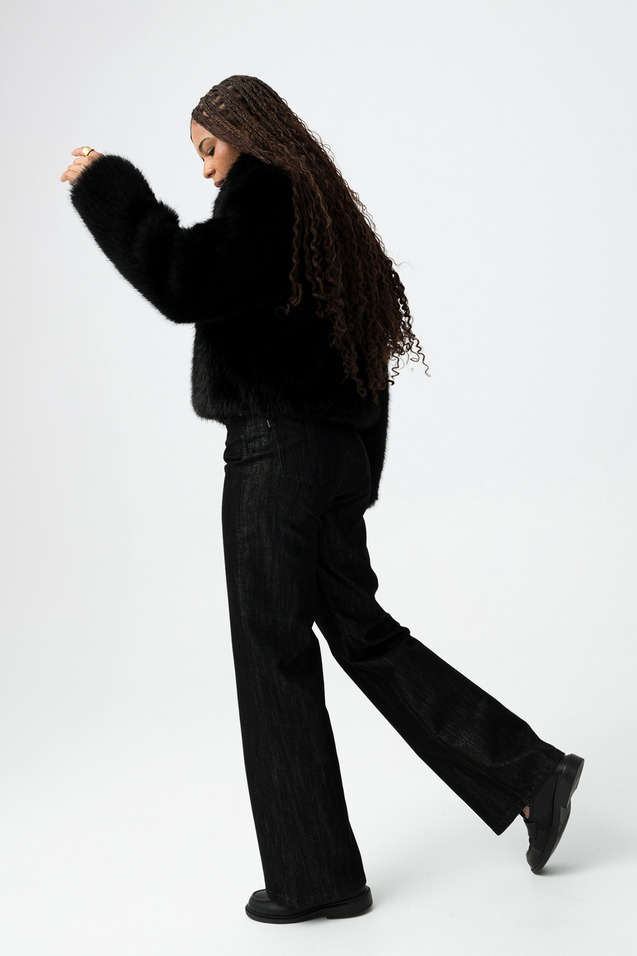 Bonnye Wide Leg Shiny Jeans