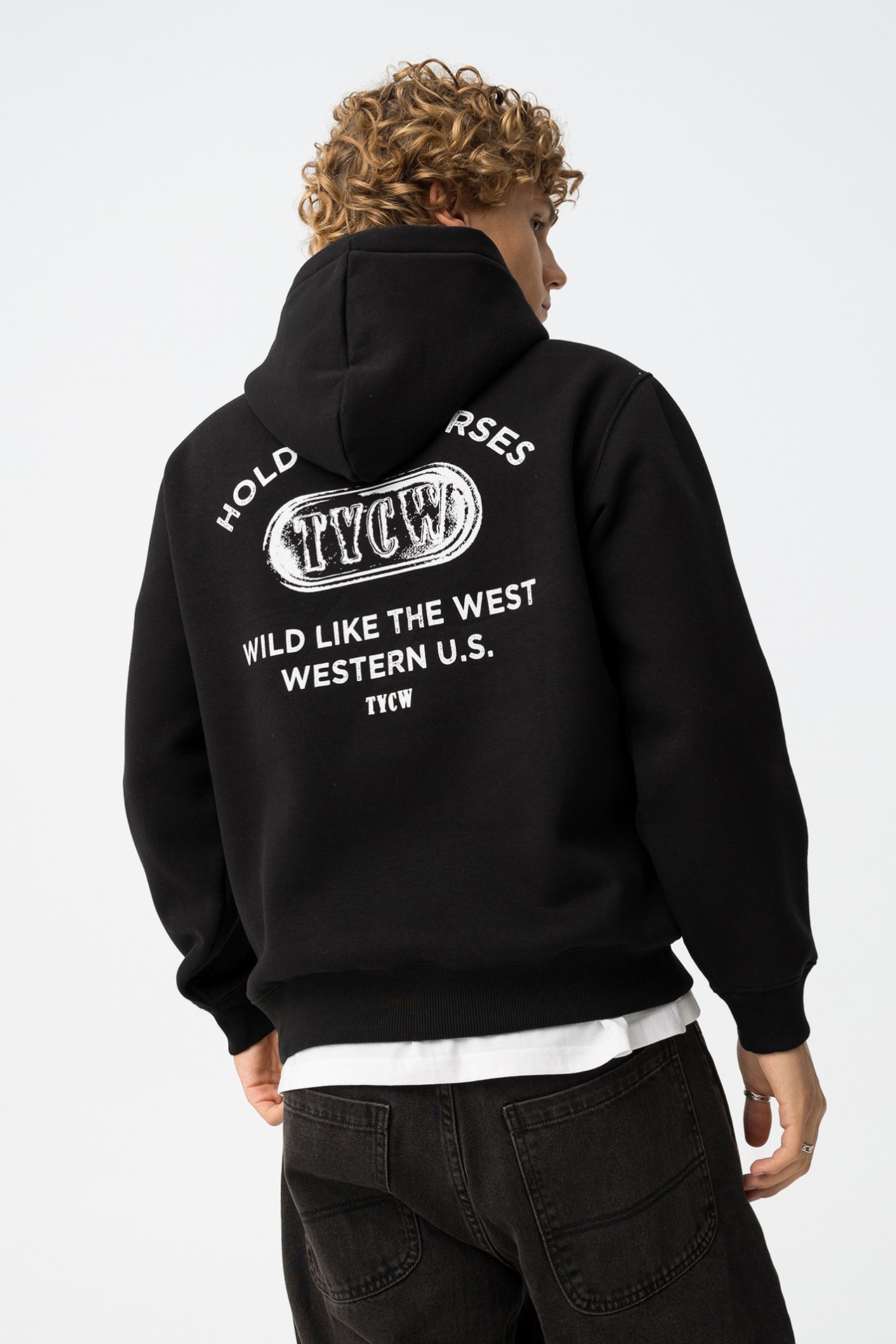 Black Graphic Hoodie
