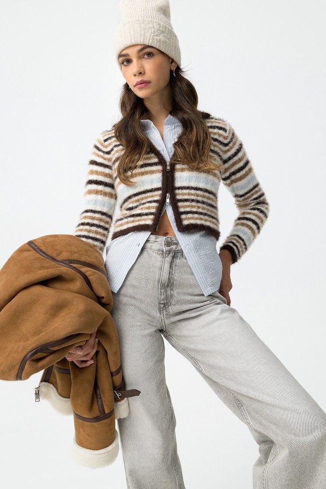 Cardigan Tricotado Slim