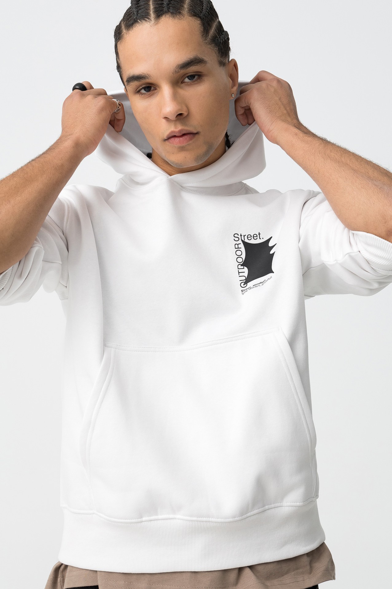 Hoodie Relaxed com Costas Estampadas