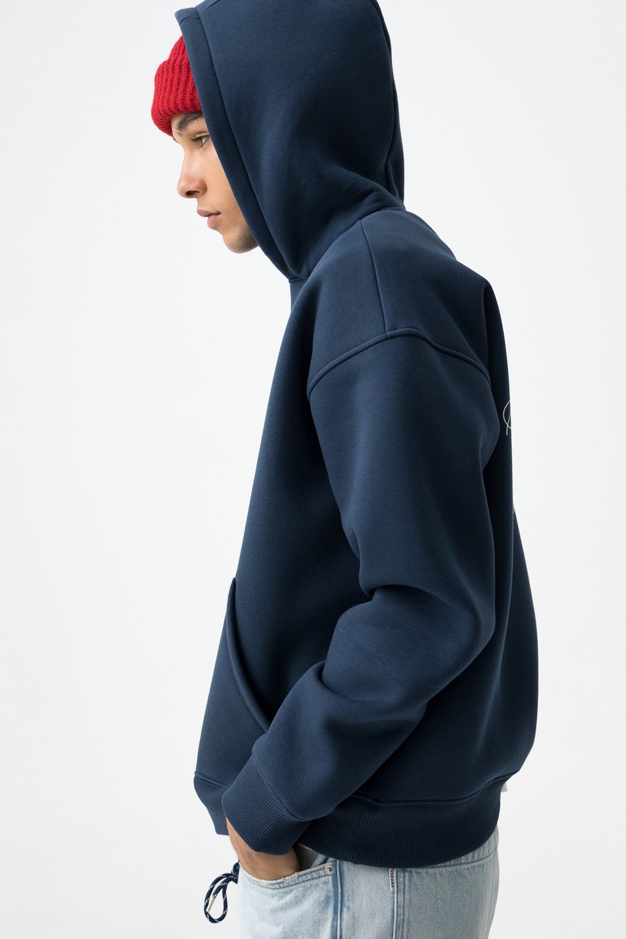 Sudadera Con Capucha Azul mari�o