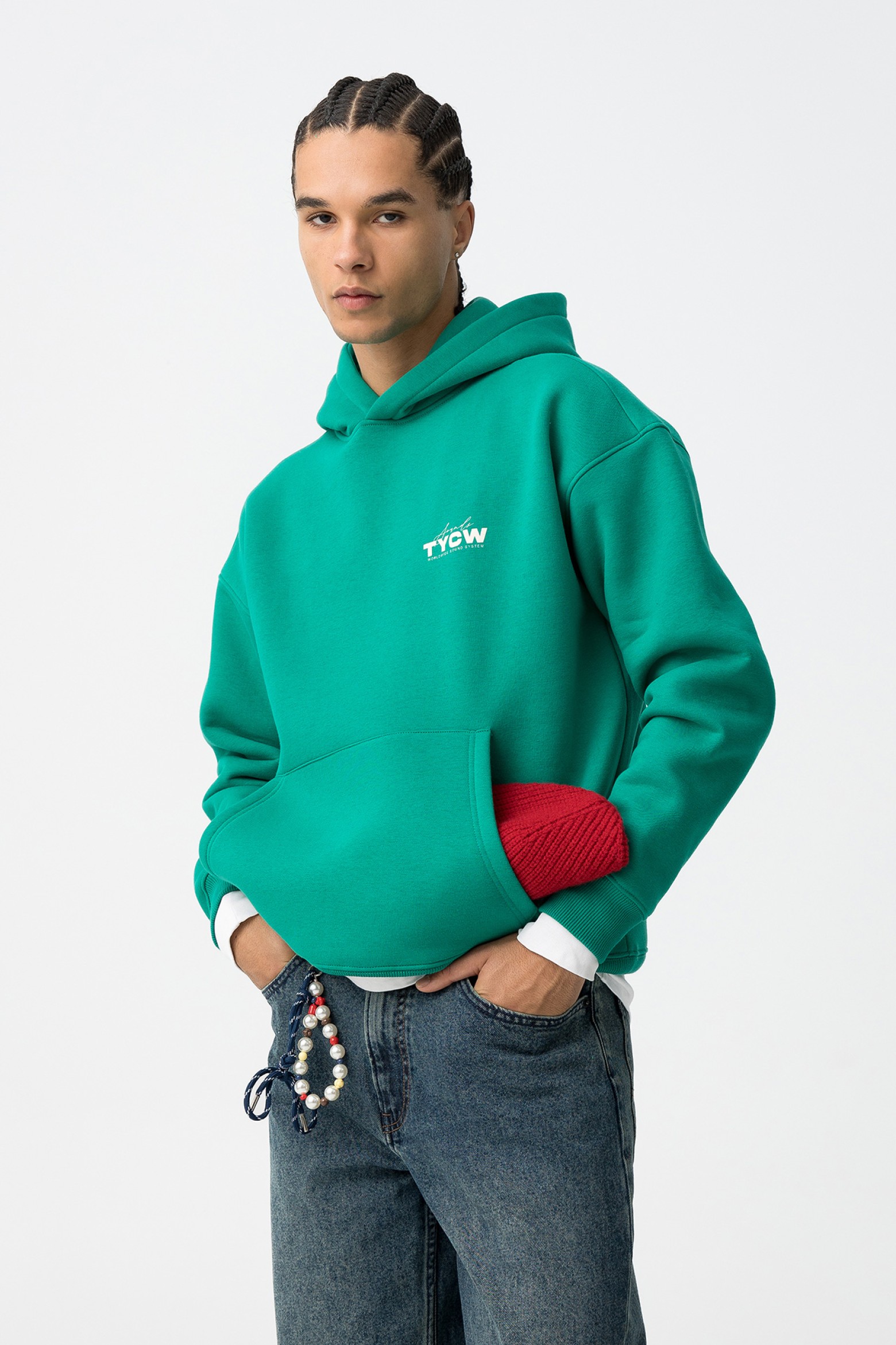Sudadera Con Capucha Verde