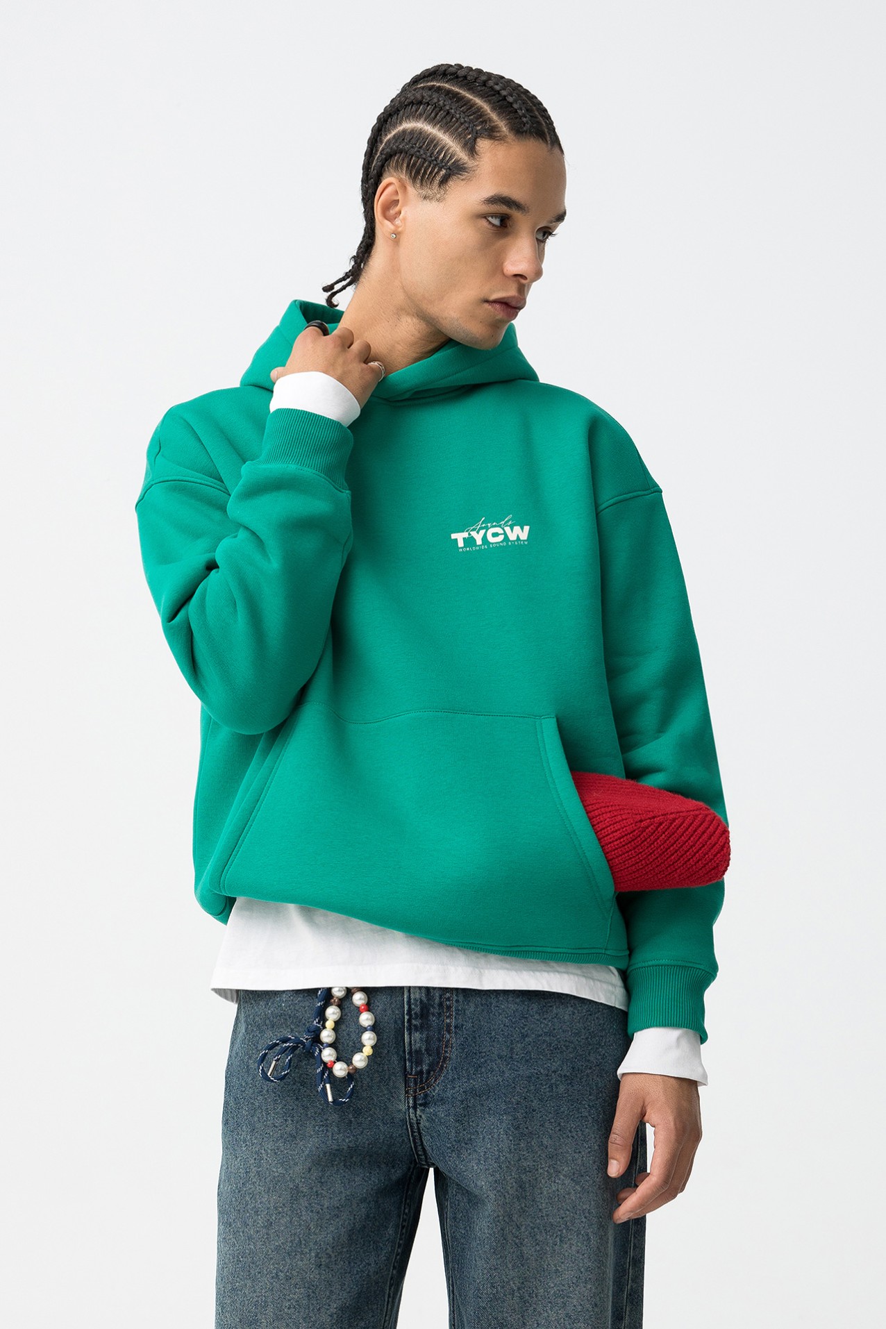 Sudadera Con Capucha Verde
