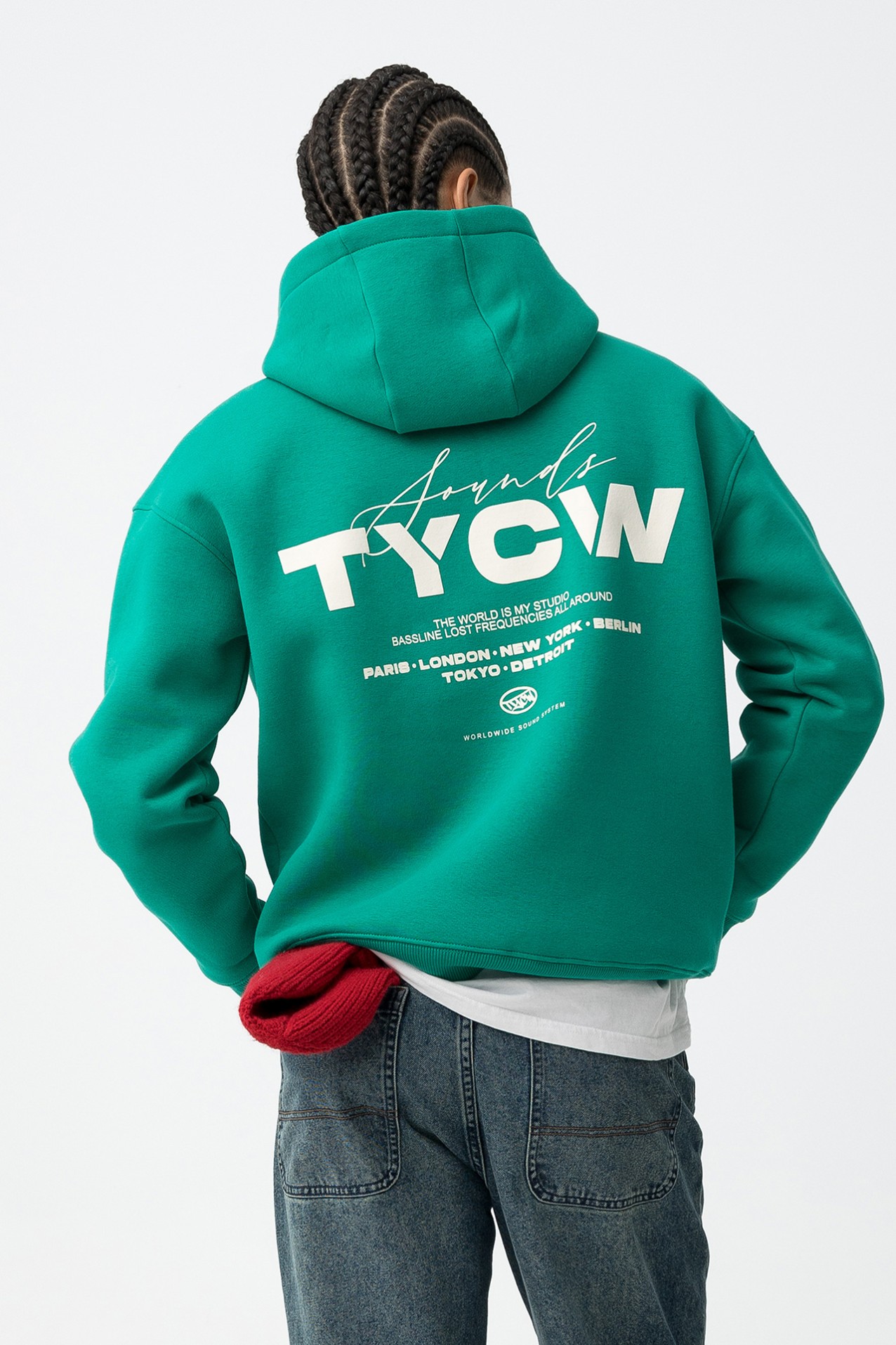 Sudadera Con Capucha Verde