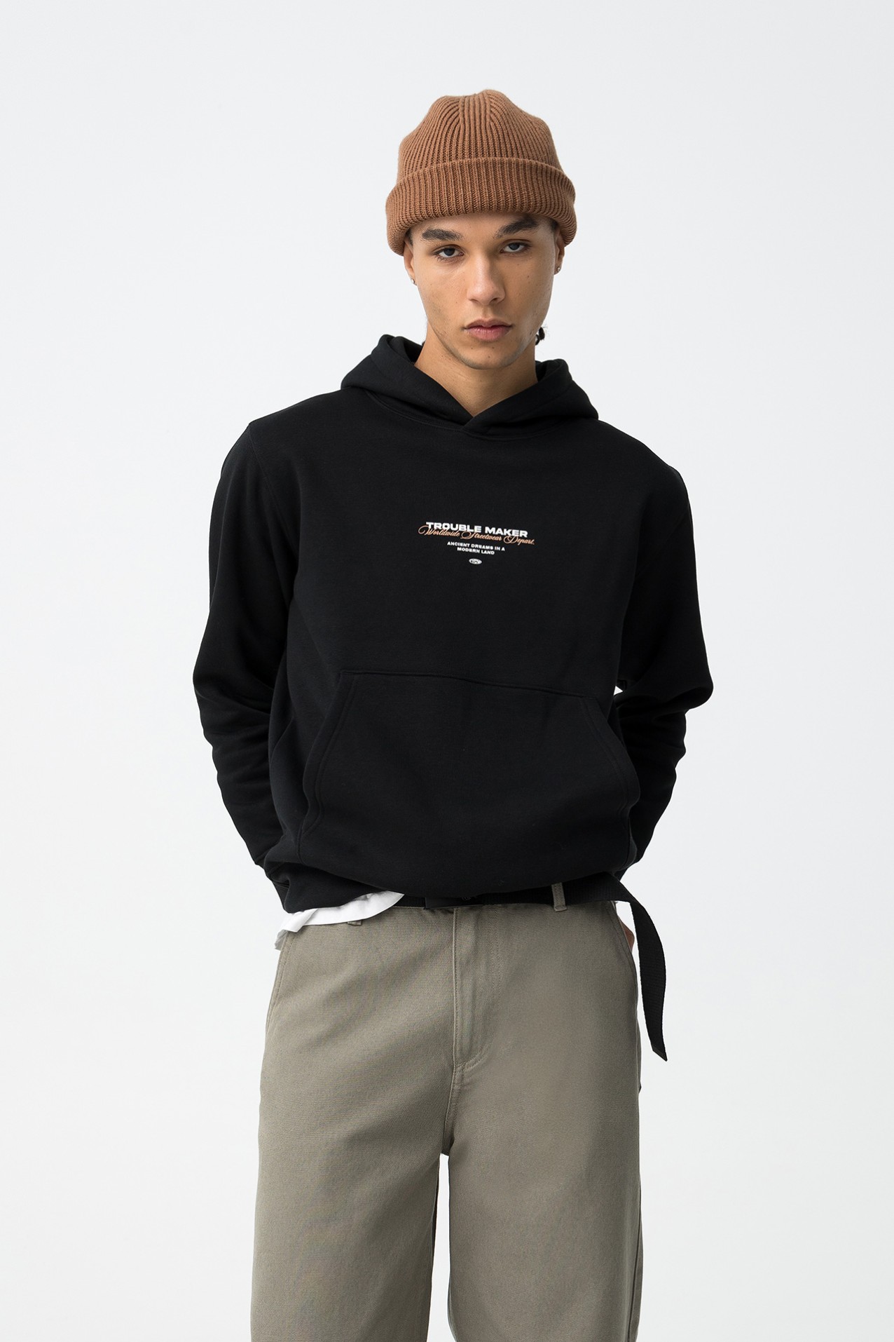 Hoodie Preto Estampado