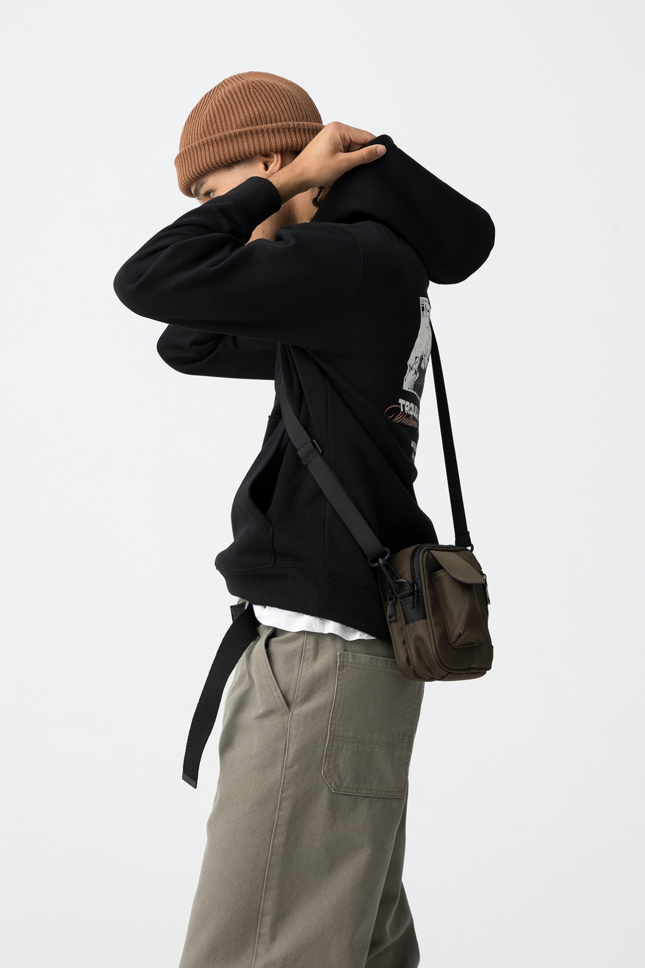 Hoodie Preto Estampado