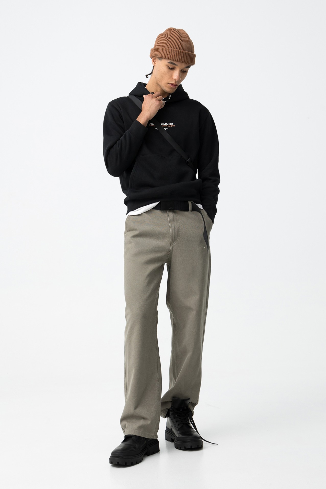 Hoodie Preto Estampado