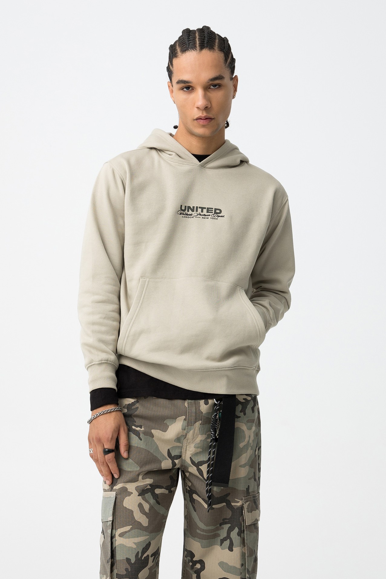 Hoodie beige "United"