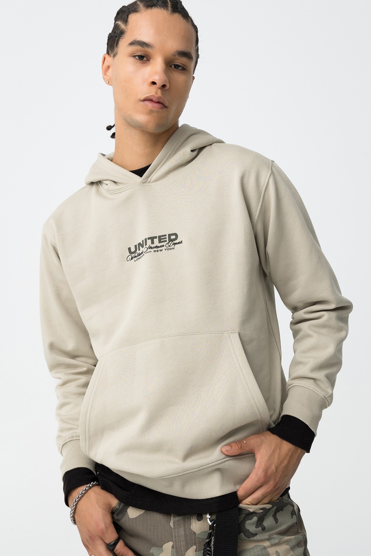 Hoodie beige "United"
