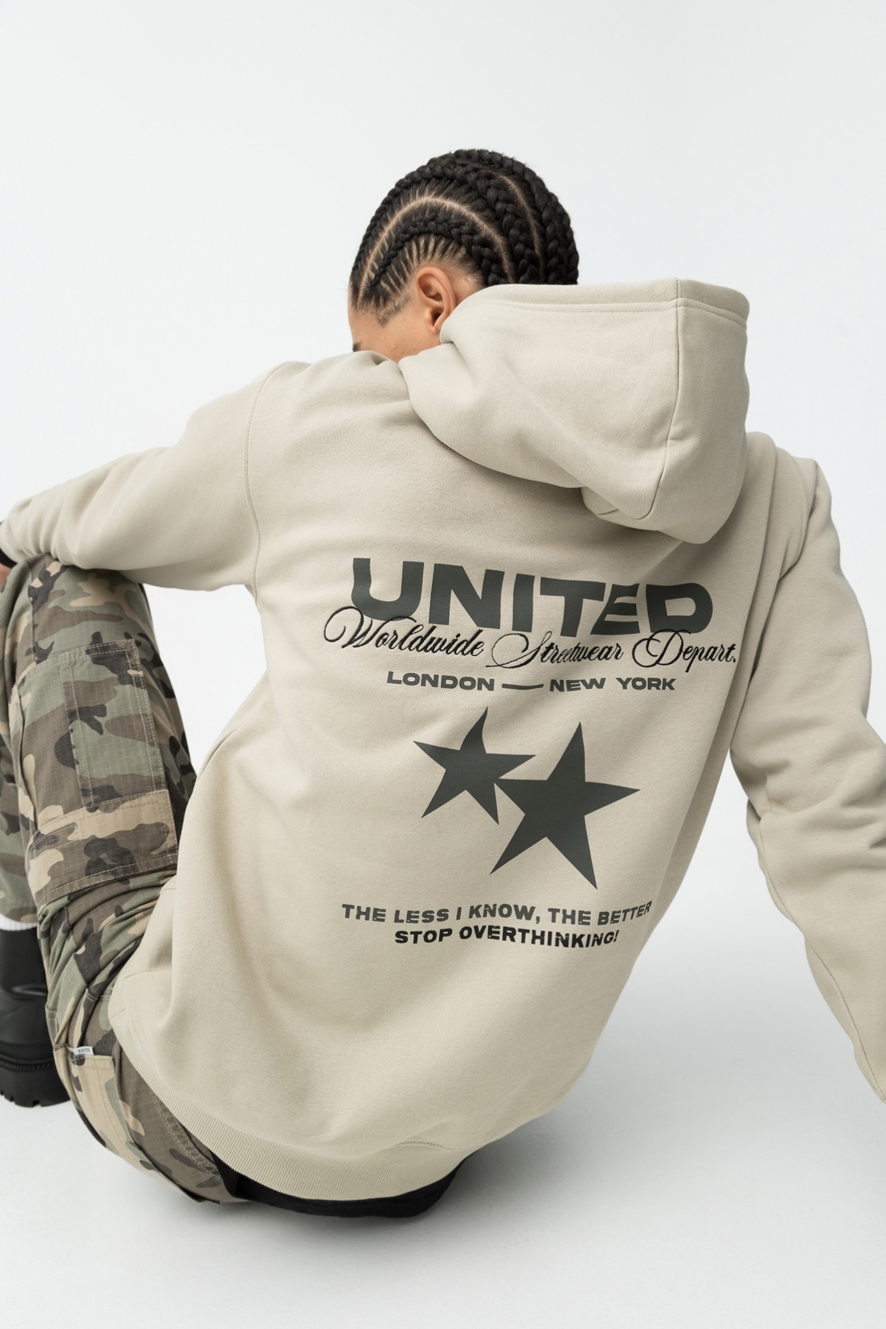 Hoodie beige "United"