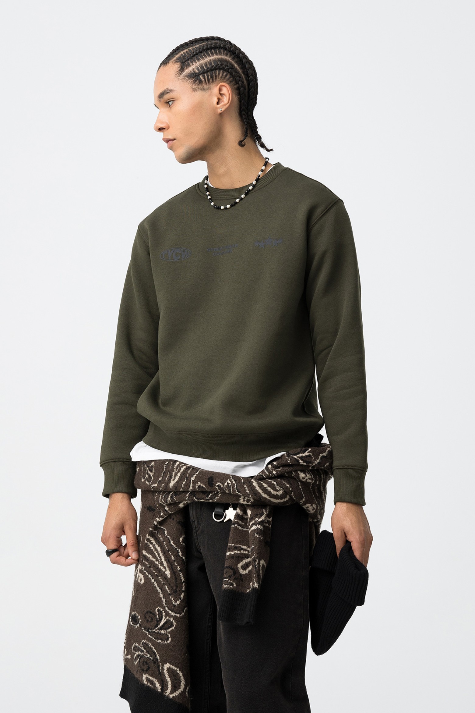 Sweatshirt Caqui Casual