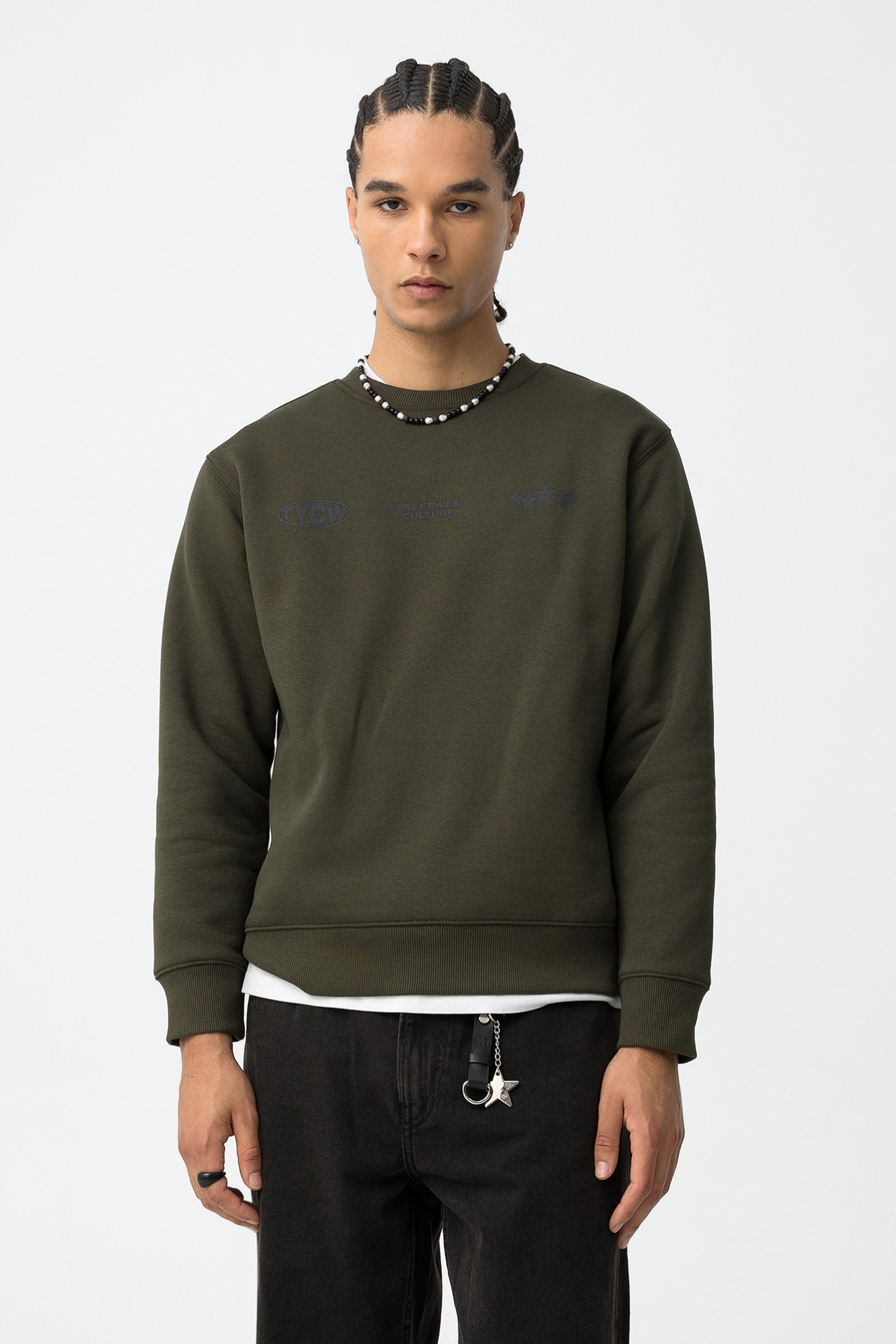 Sweatshirt Caqui Casual