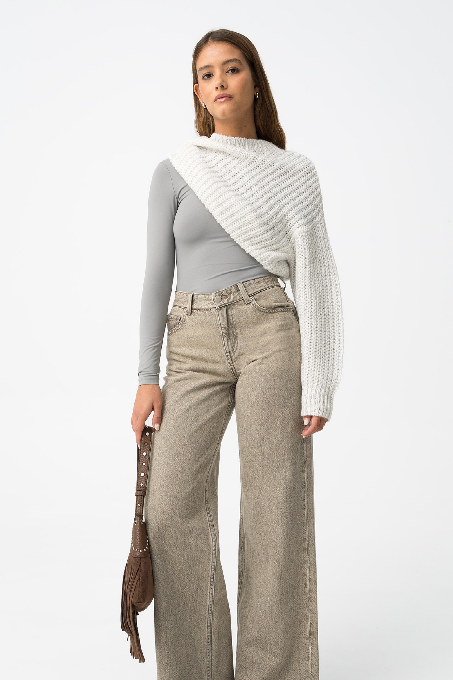 Camisola Oversized com Fio Metlico