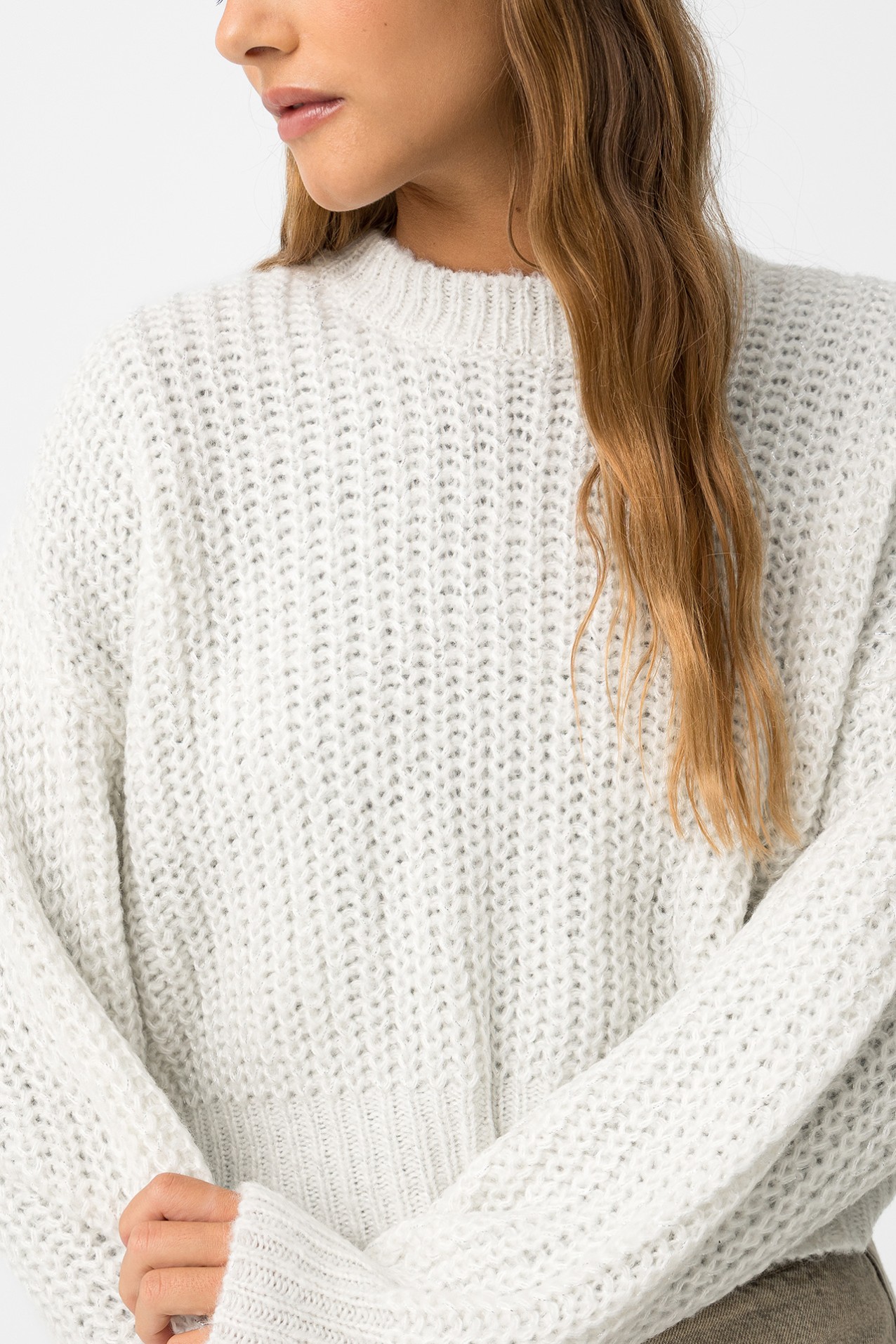 Camisola Oversized com Fio Metlico