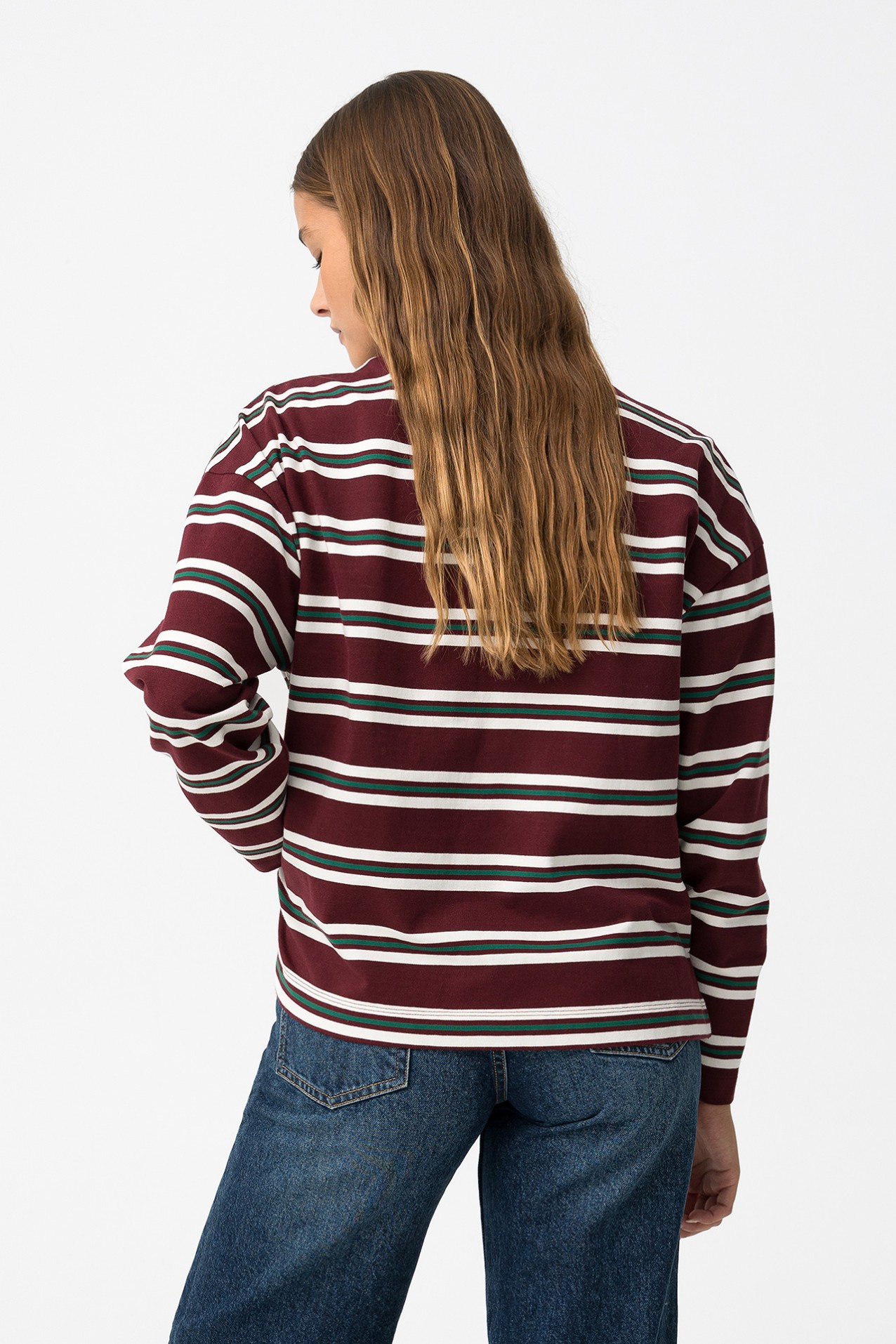 Bordeaux Striped Sweatshirt