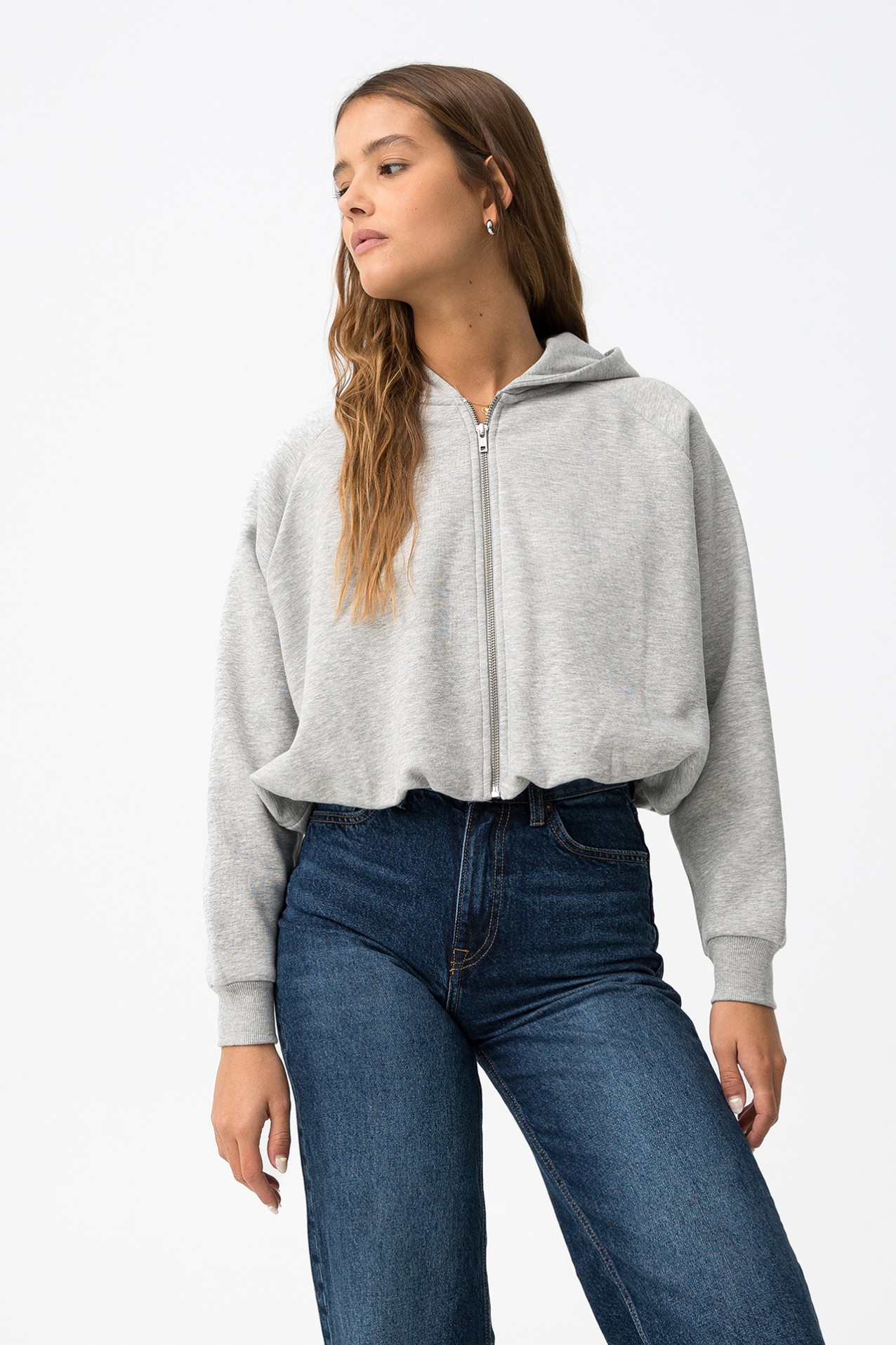 Casaco Oversize Cinzento Melange