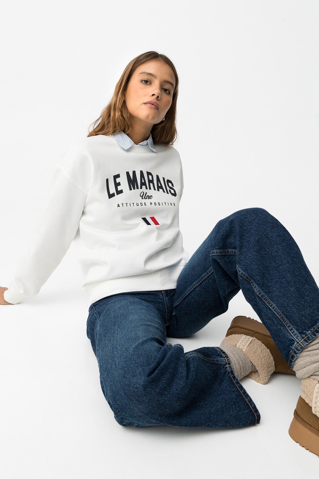 Sweatshirt Relaxed Branca