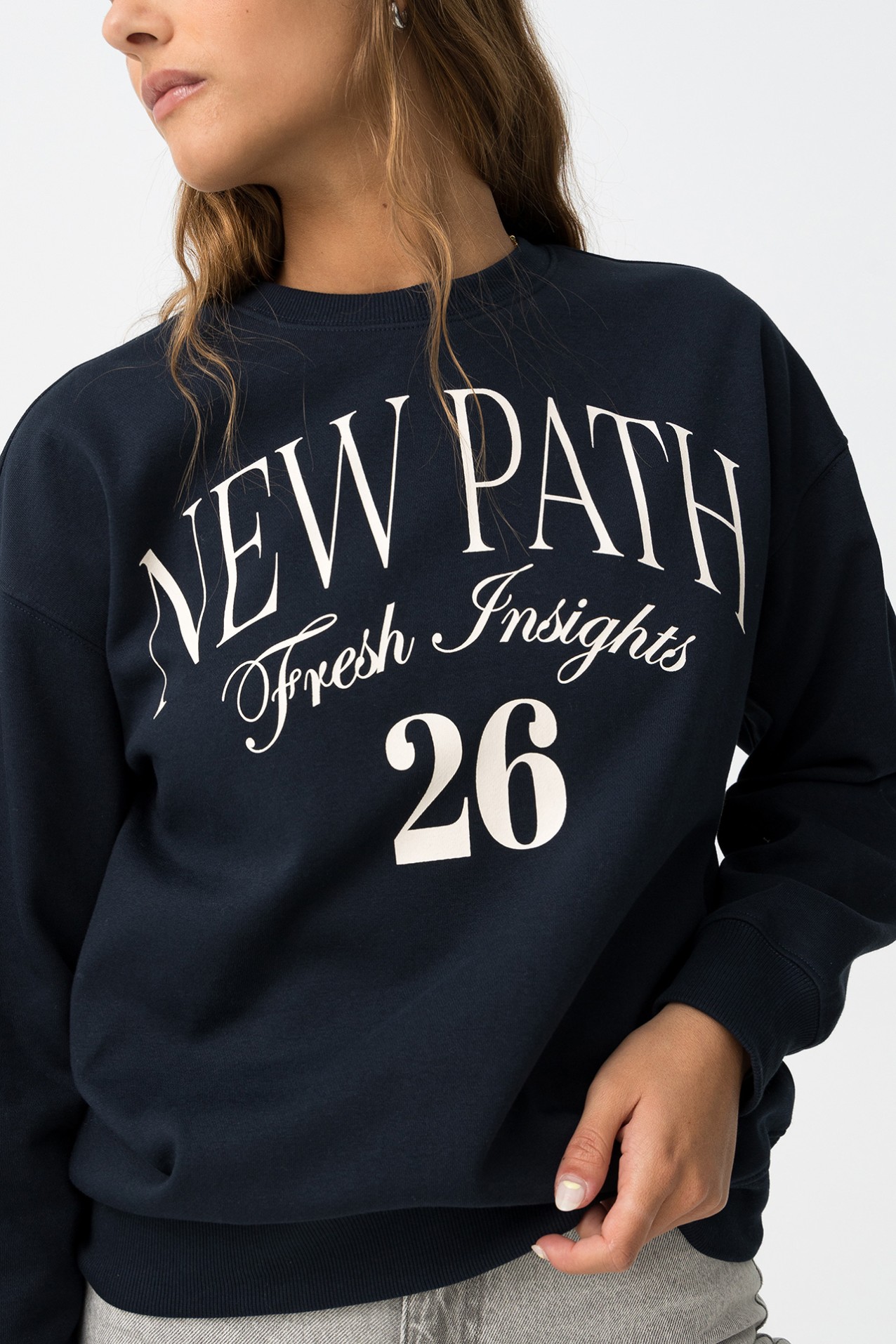 Sweatshirt Relaxed Azul Escuro