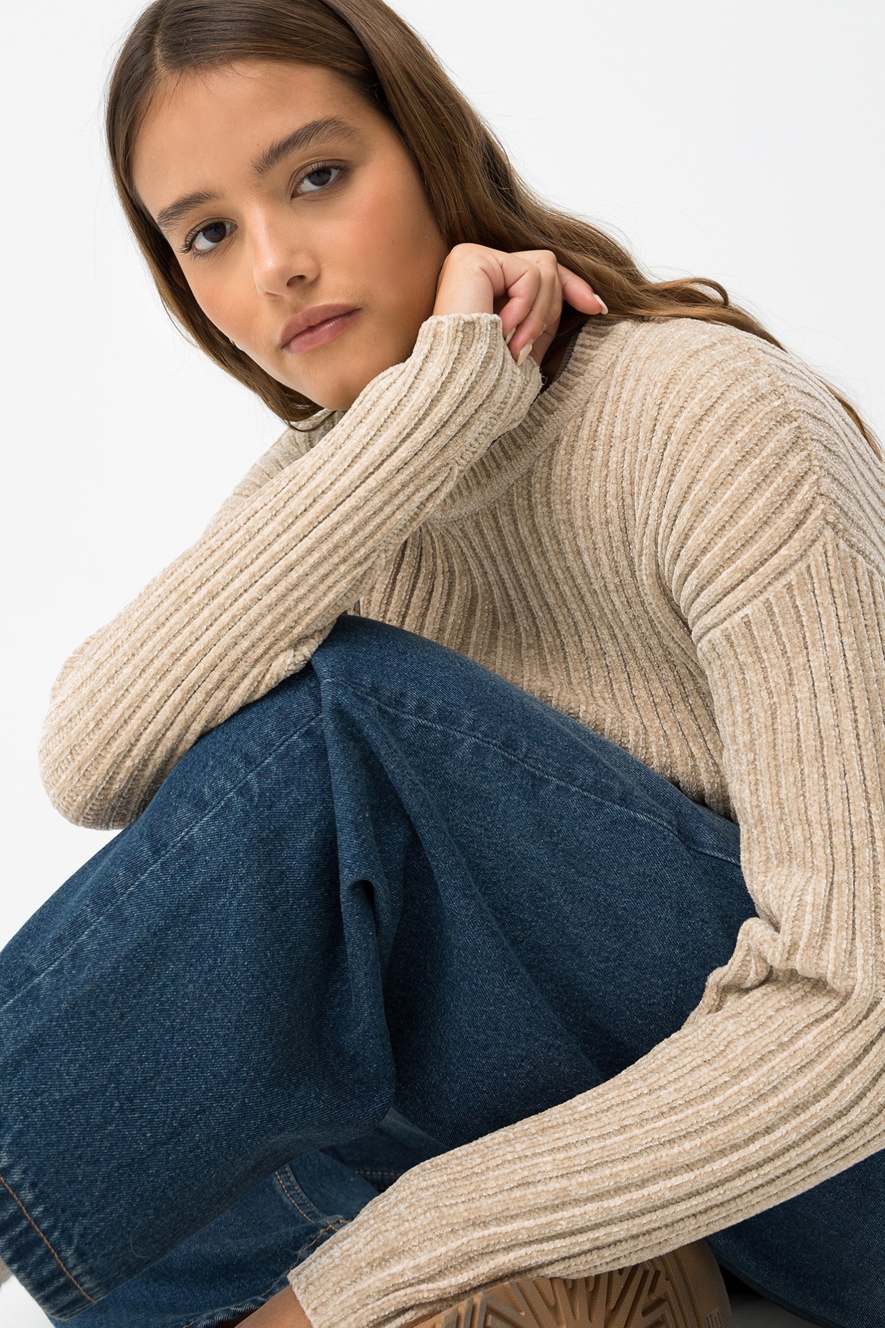 Camisola Tricotada Bege