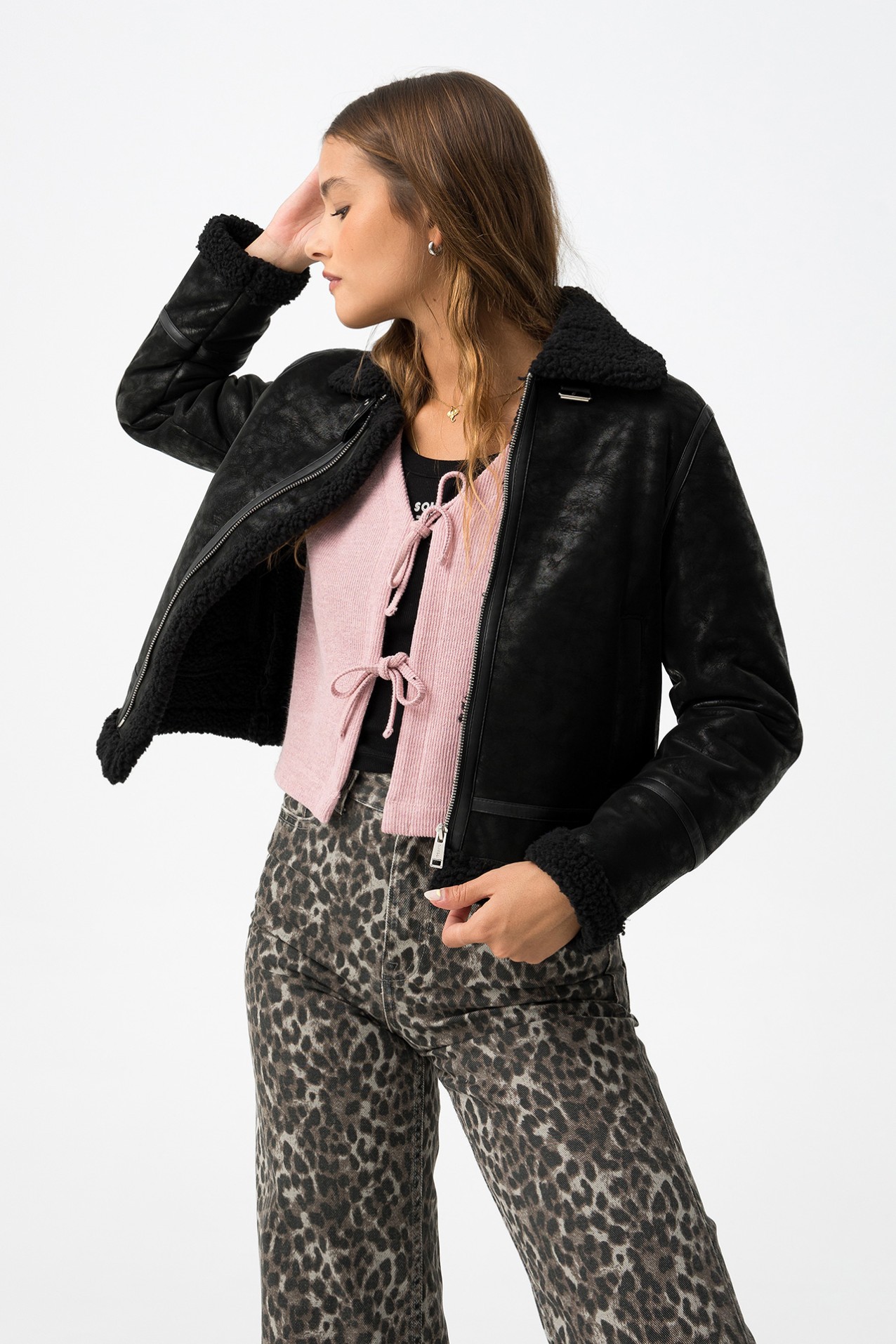 Casaco Biker Combinado