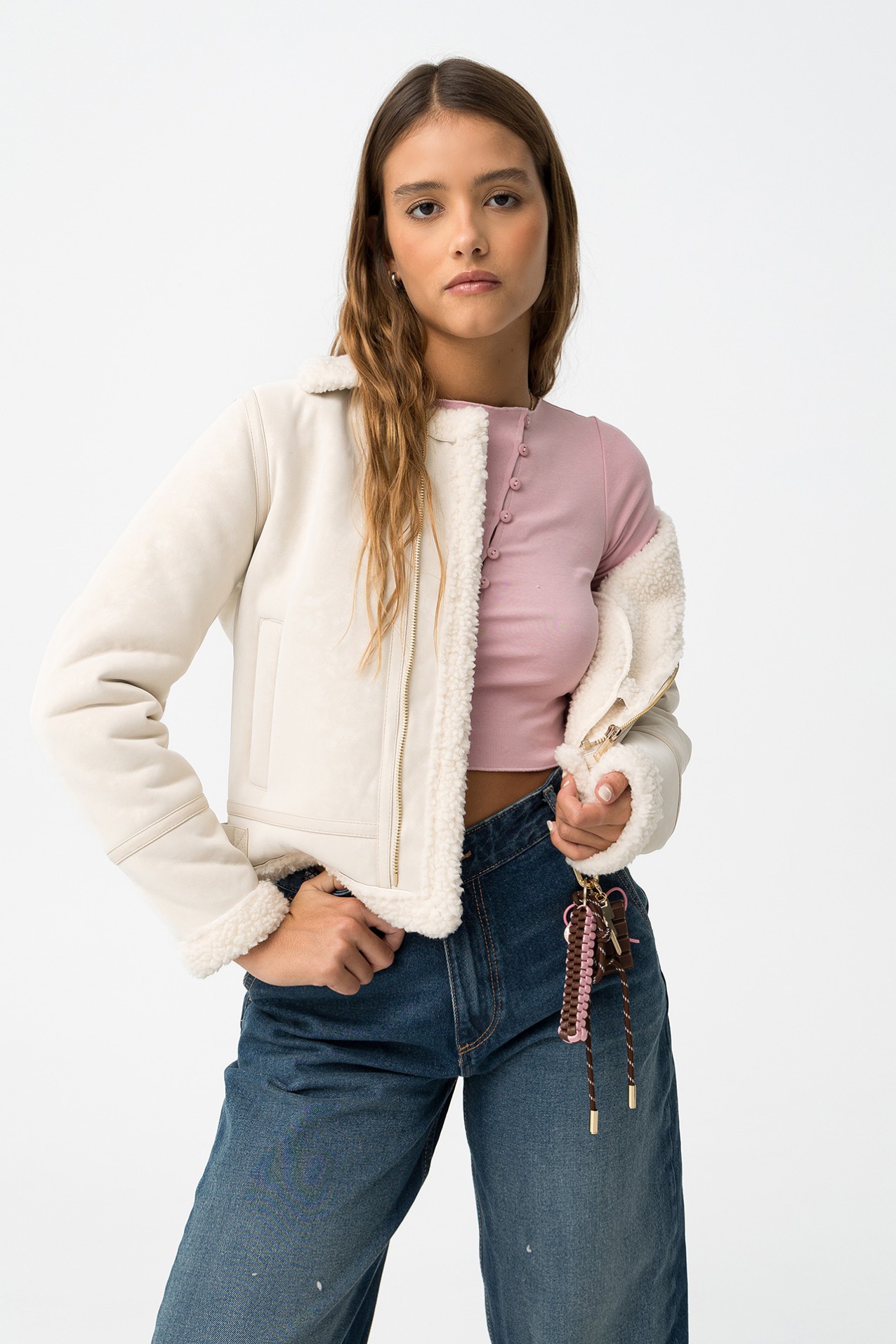 Casaco Biker Combinado