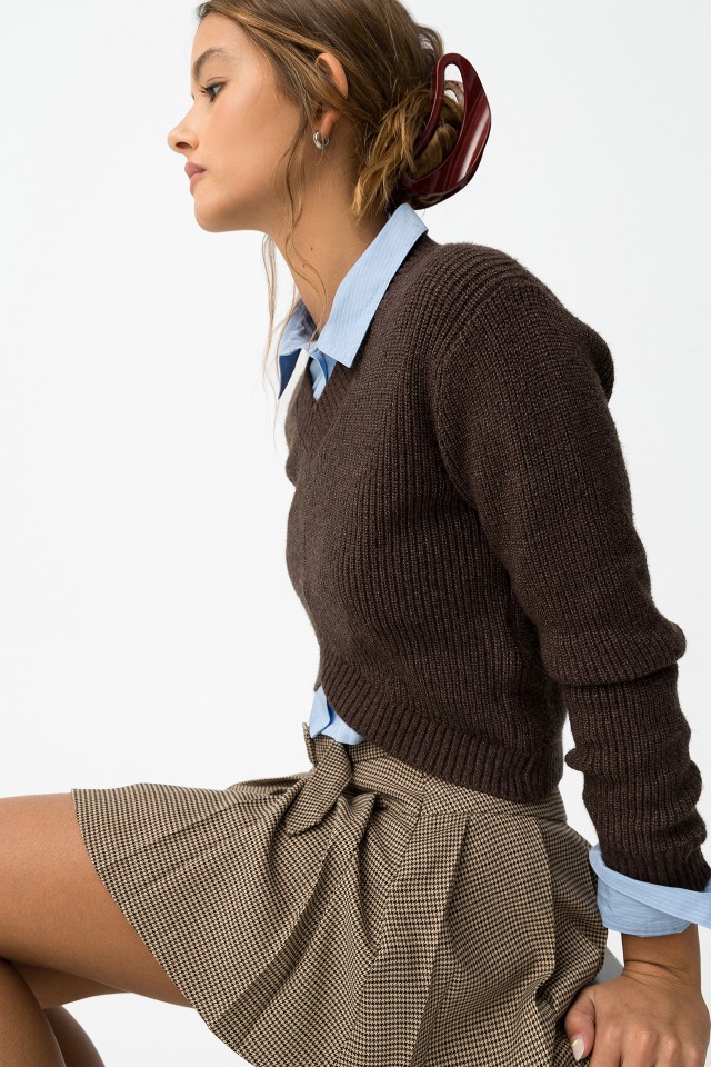 Camisola Tricotada Chocolate