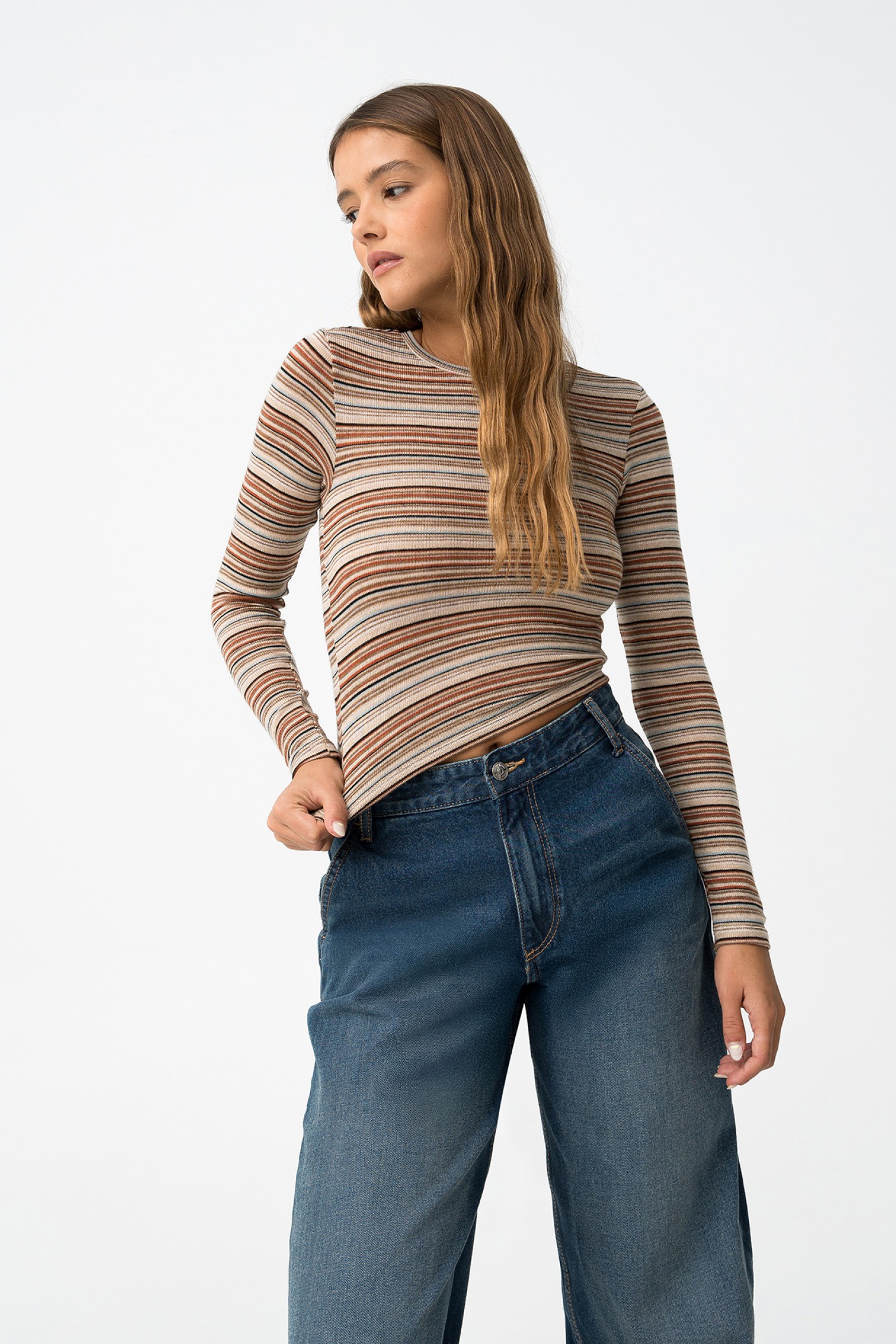 Camiseta rayada super slim