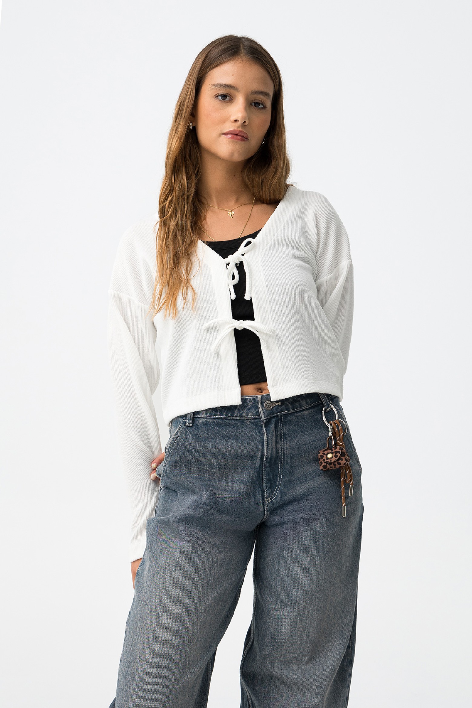 Casaco Branco com Laos