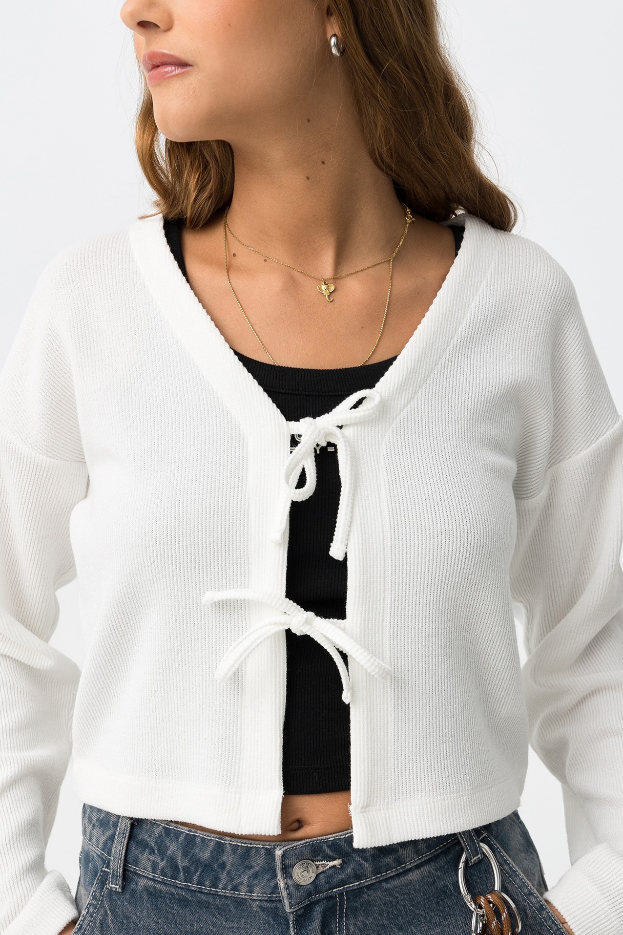 Casaco Branco com Laos