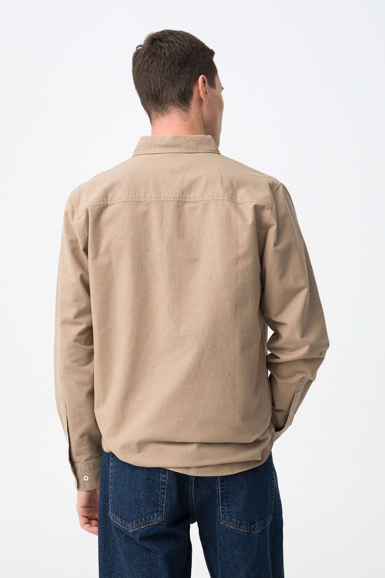 Camisa Bege Manga Comprida