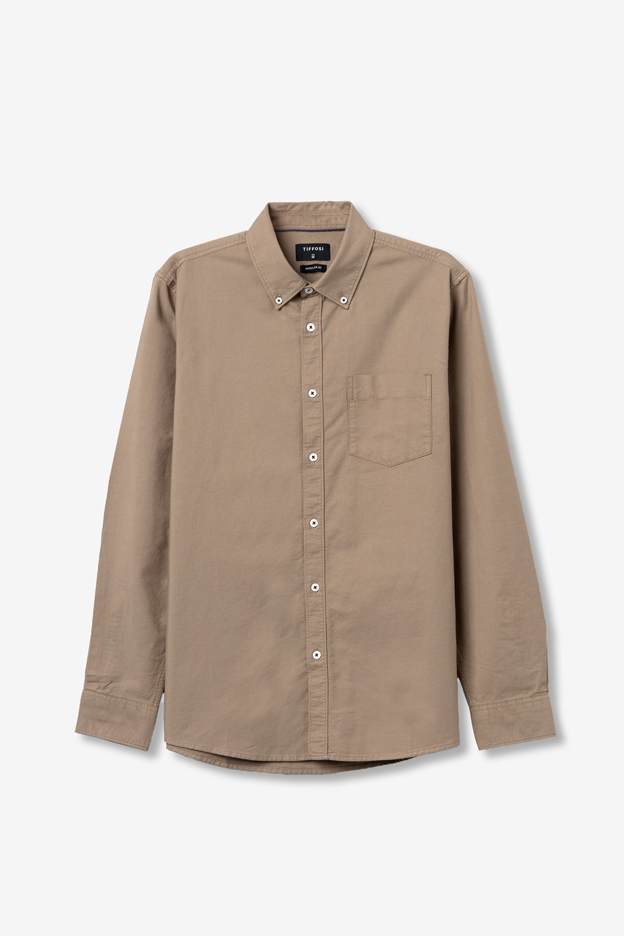 Camisa Bege Manga Comprida