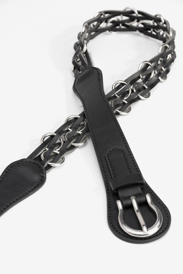 Cinto Preto com Correntes