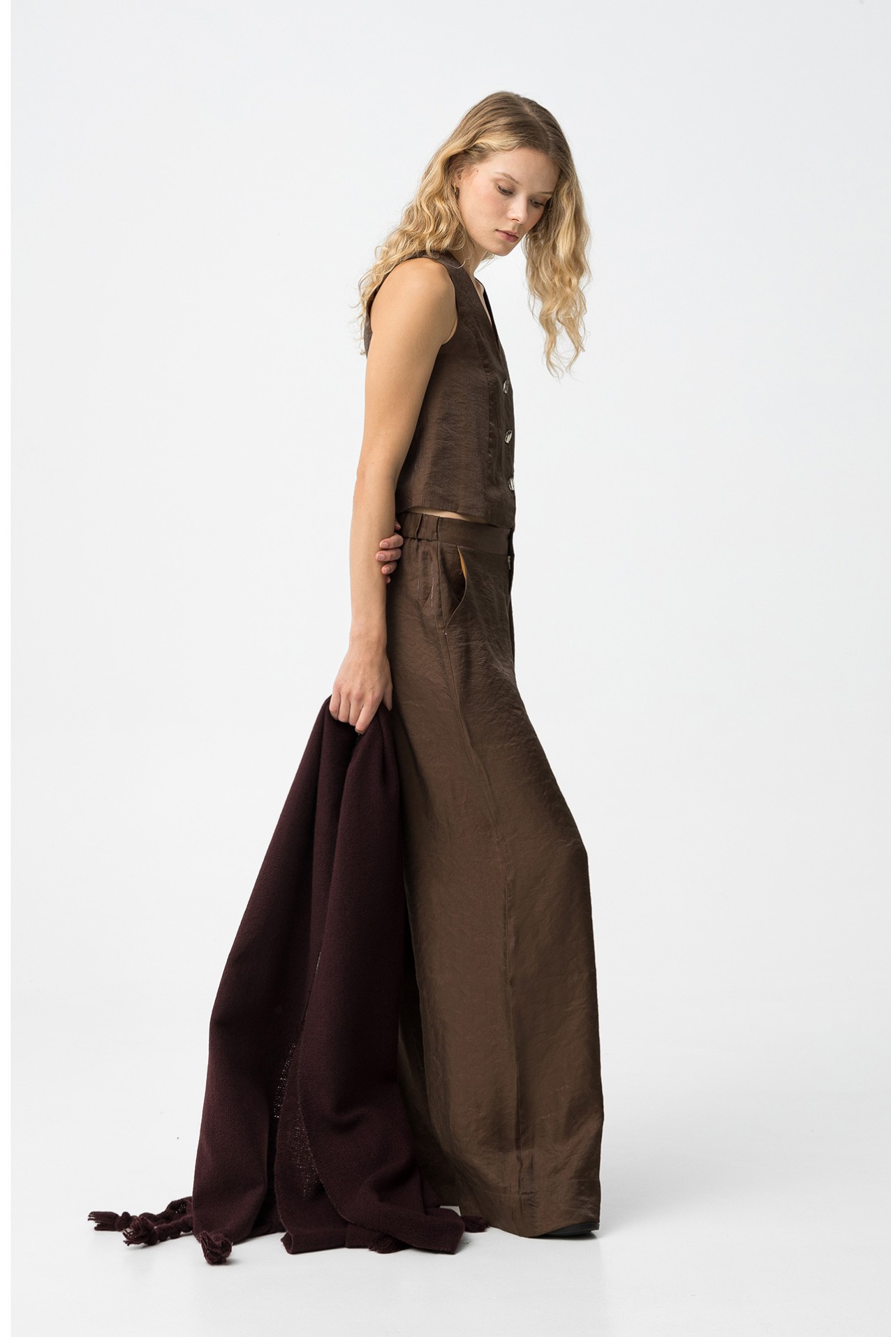 Dark Brown Palazzo Pants