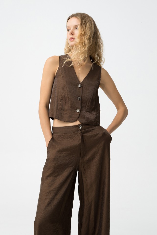 Top Chocolate Sem Mangas