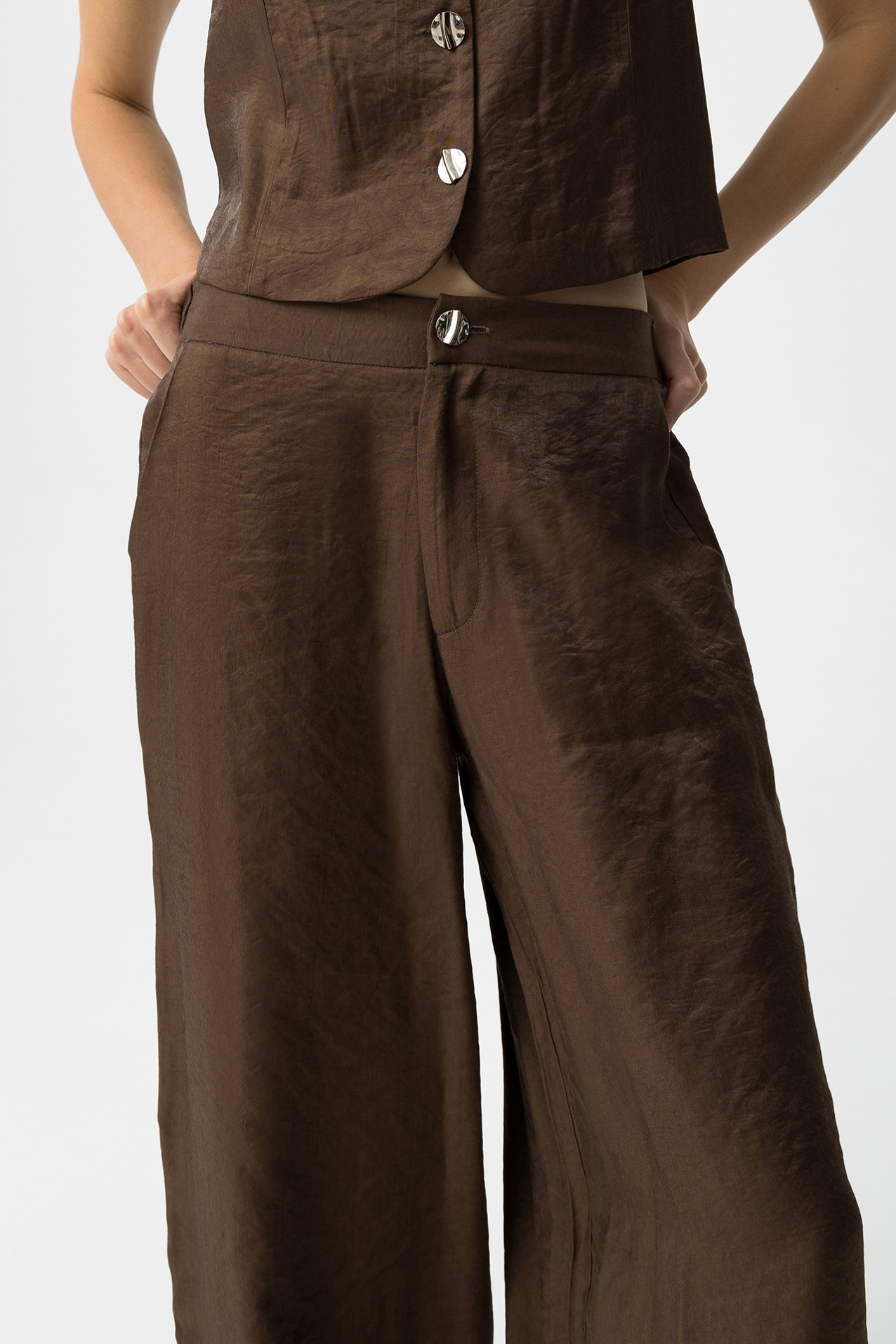 Dark Brown Palazzo Pants
