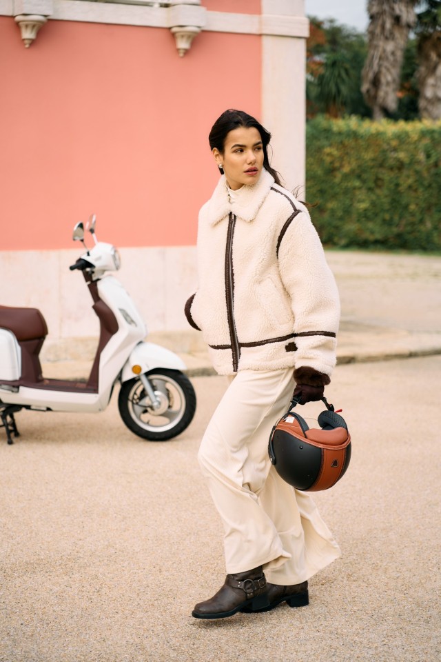 Casaco Efeito Sherpa Combinado