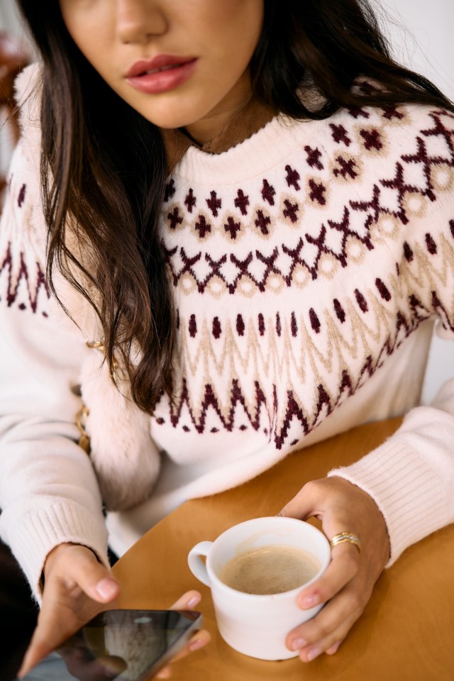 Camisola Malha Fair Isle
