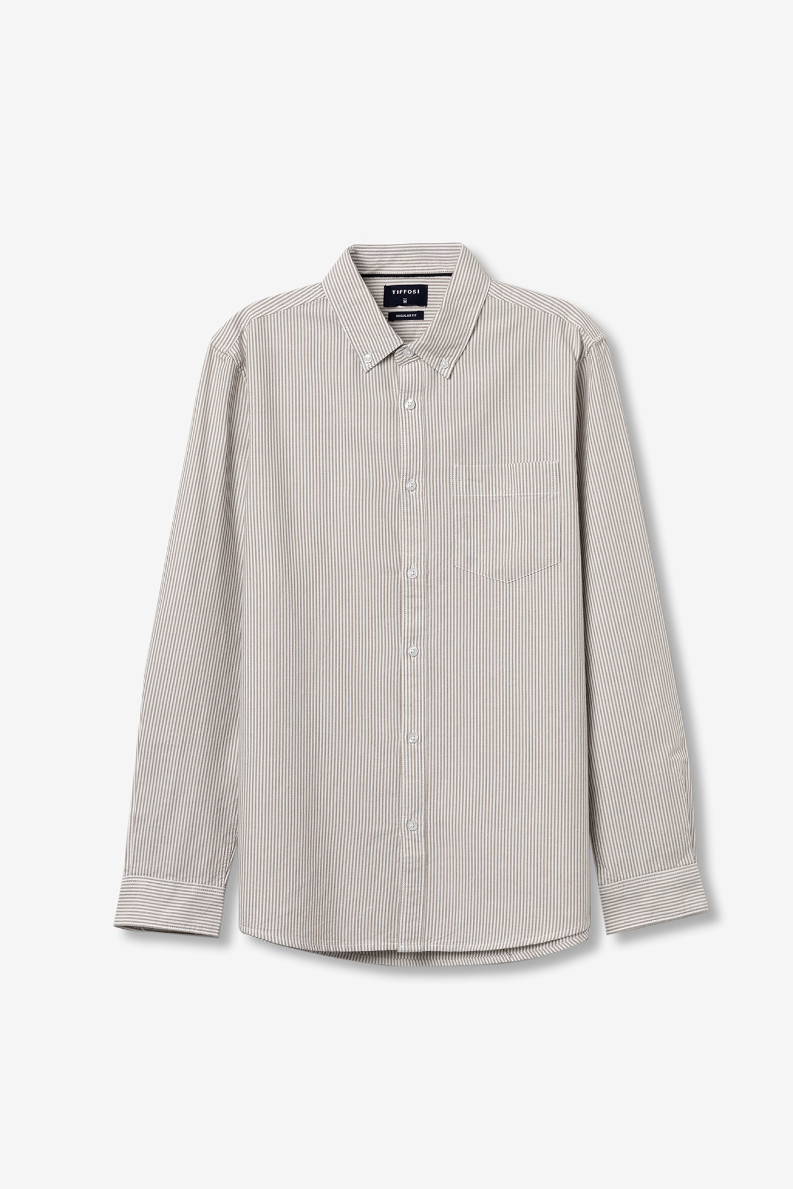 Camisa Regular Fit Oxford s Riscas