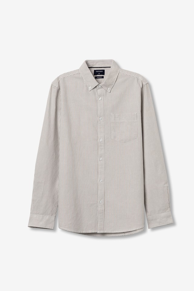 Camisa Regular Fit Oxford s Riscas