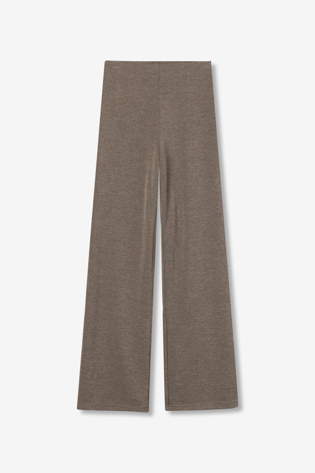Beige Wide-Leg Trousers