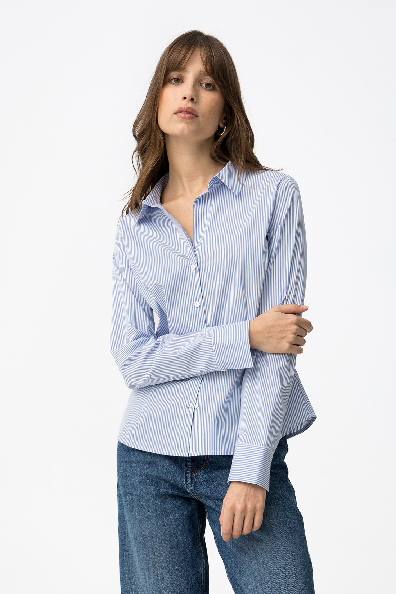 Camisa Manga Comprida Azul