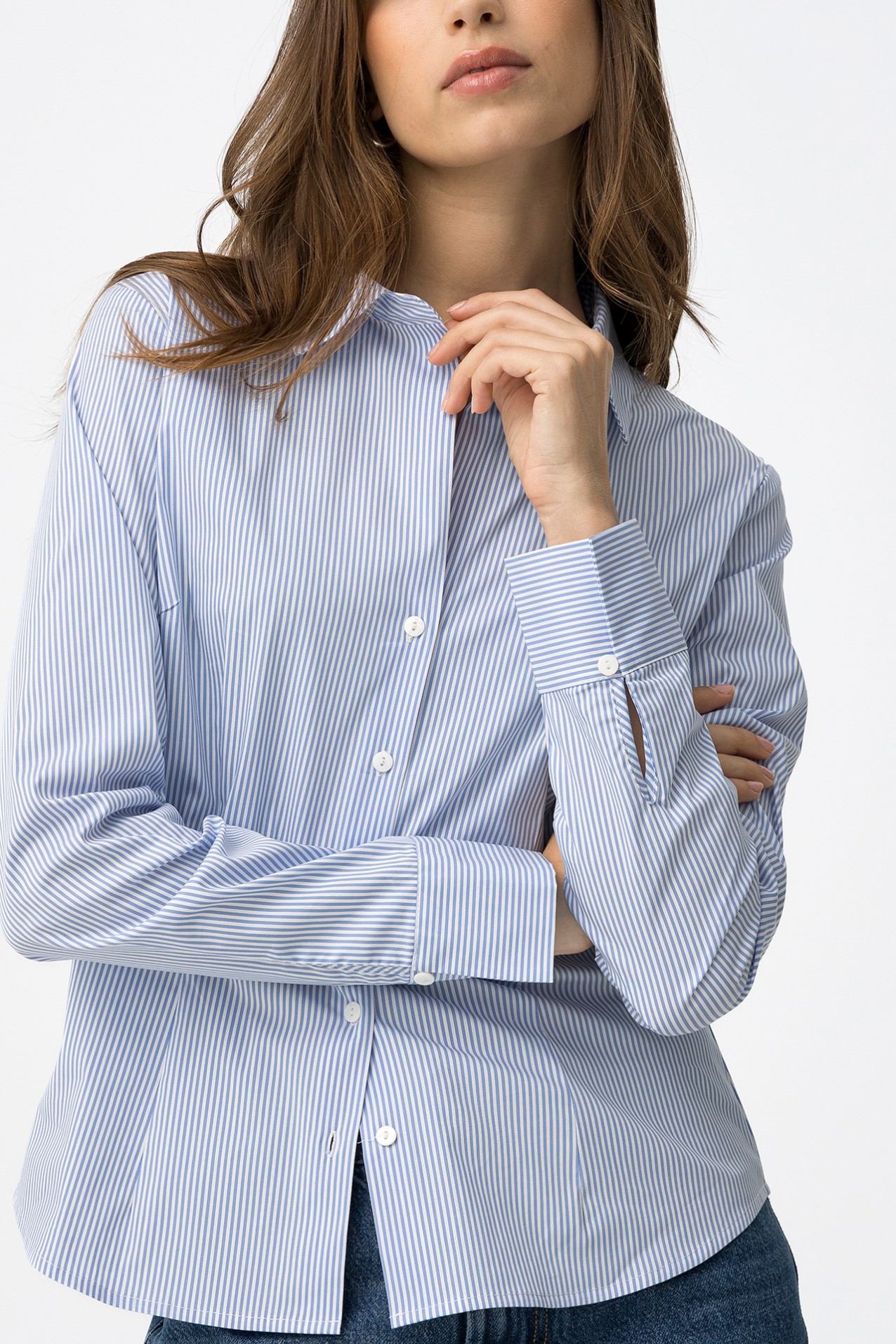 Camisa Manga Comprida Azul