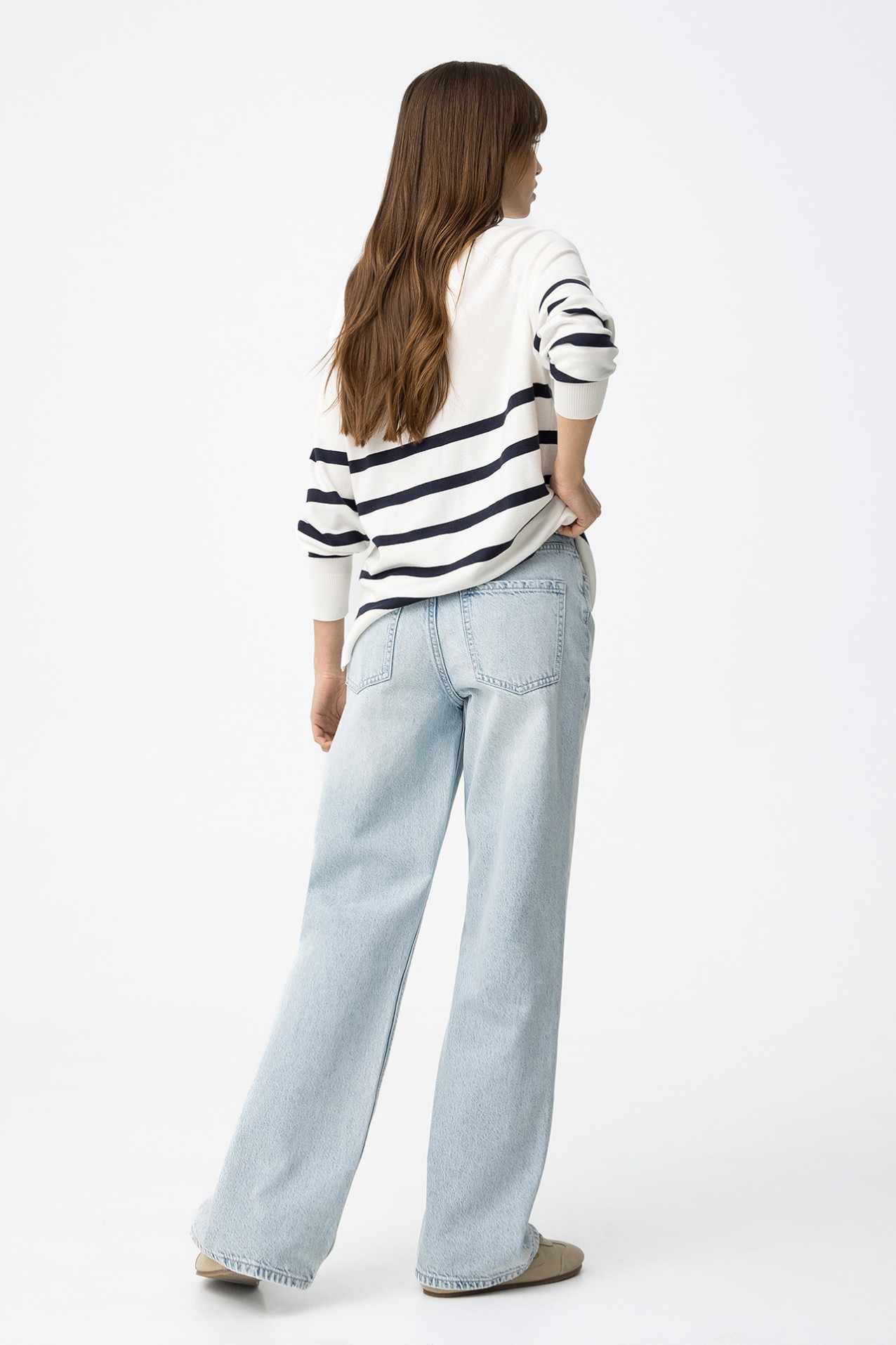 High-Waisted Wide Leg Jeans