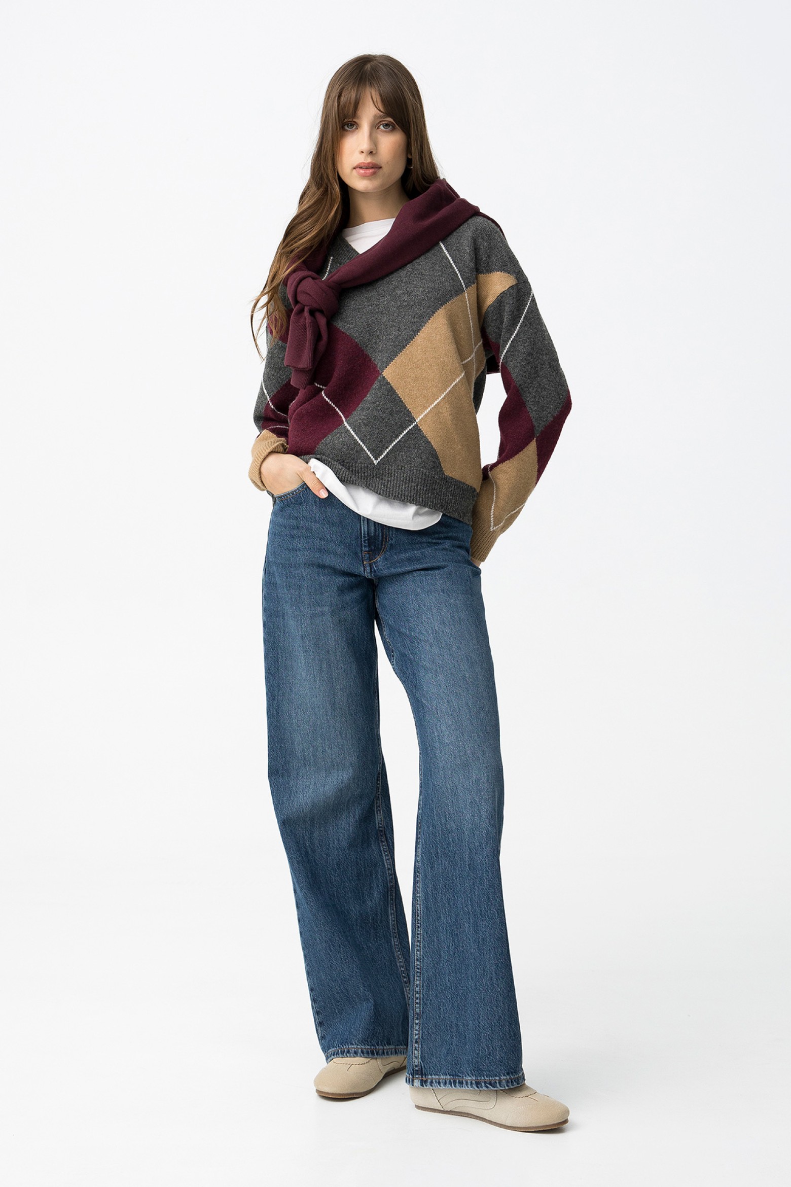 Jeans Bonnye Wide Leg de Tiro Alto