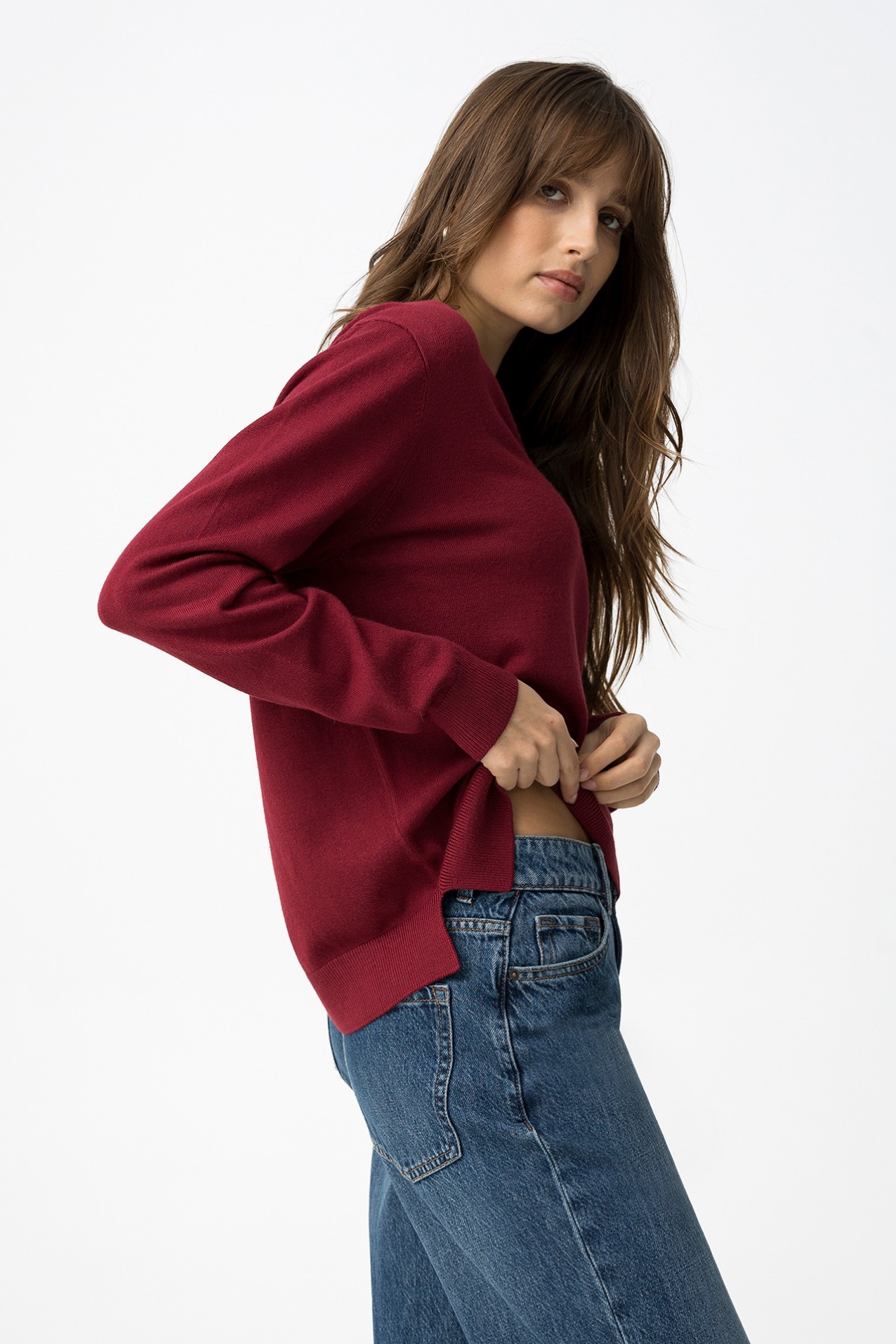 Camiseta roja de punto